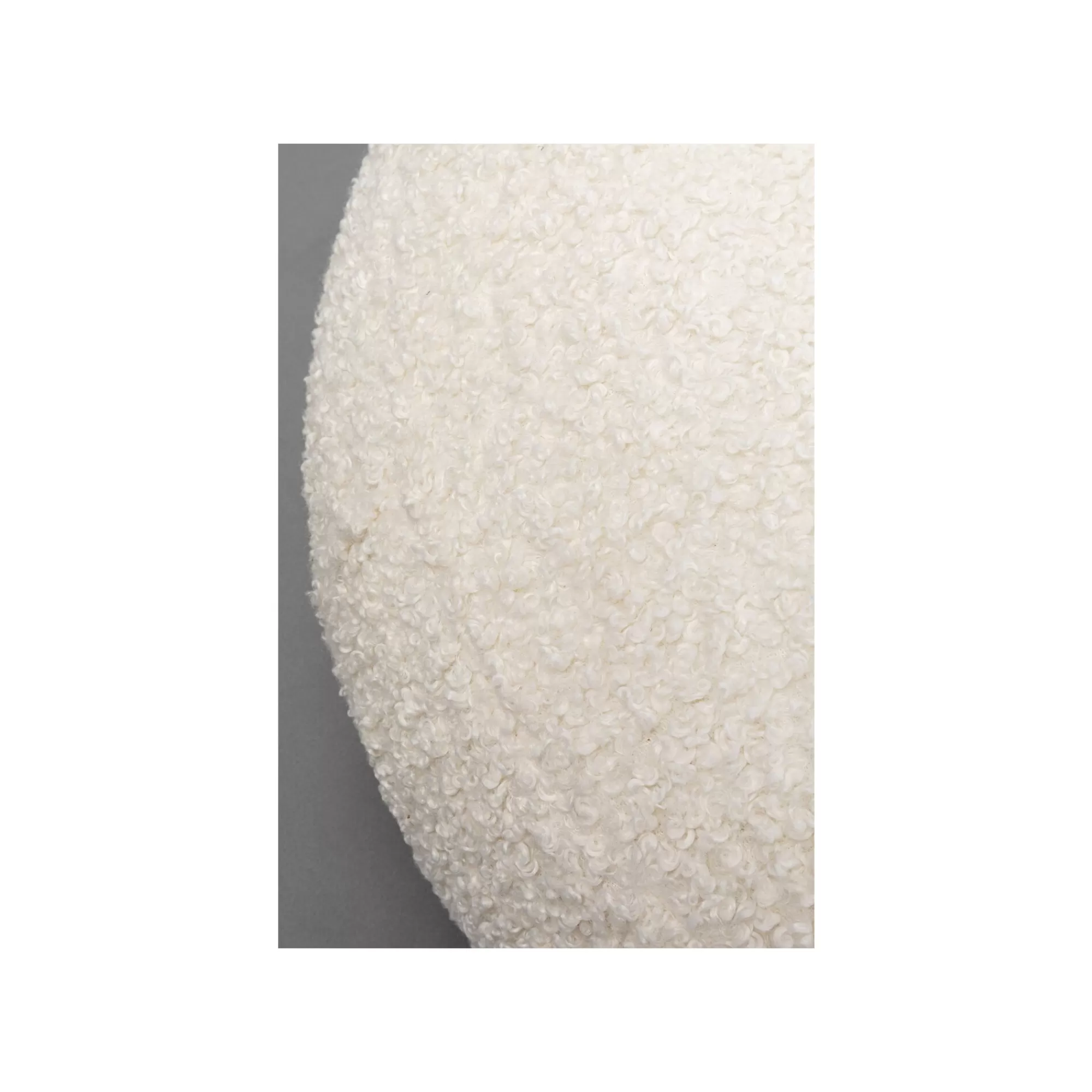 KARE Design Pouf Pebble Boucle Blanc ^ Tabouret & Pouf