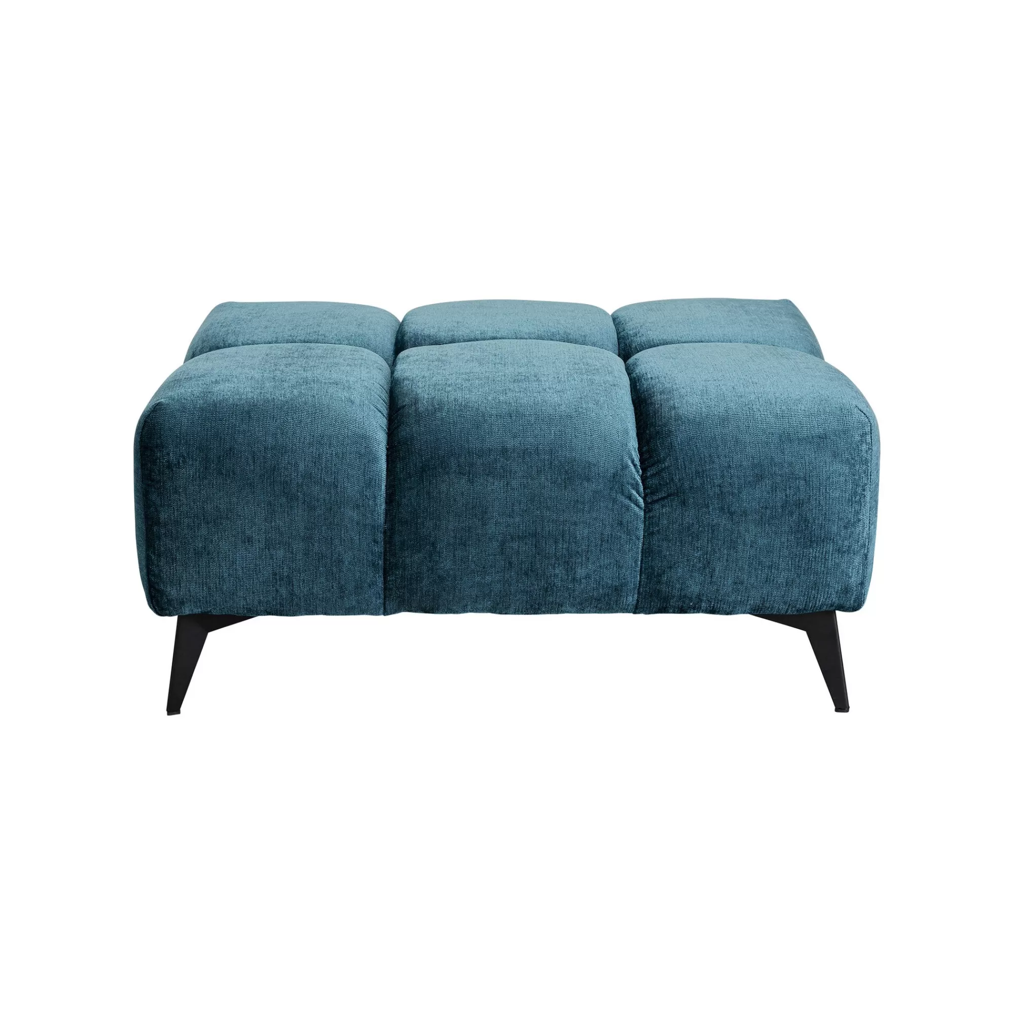 KARE Design Repose-pieds Nia Velours Bleu ^ Tabouret & Pouf