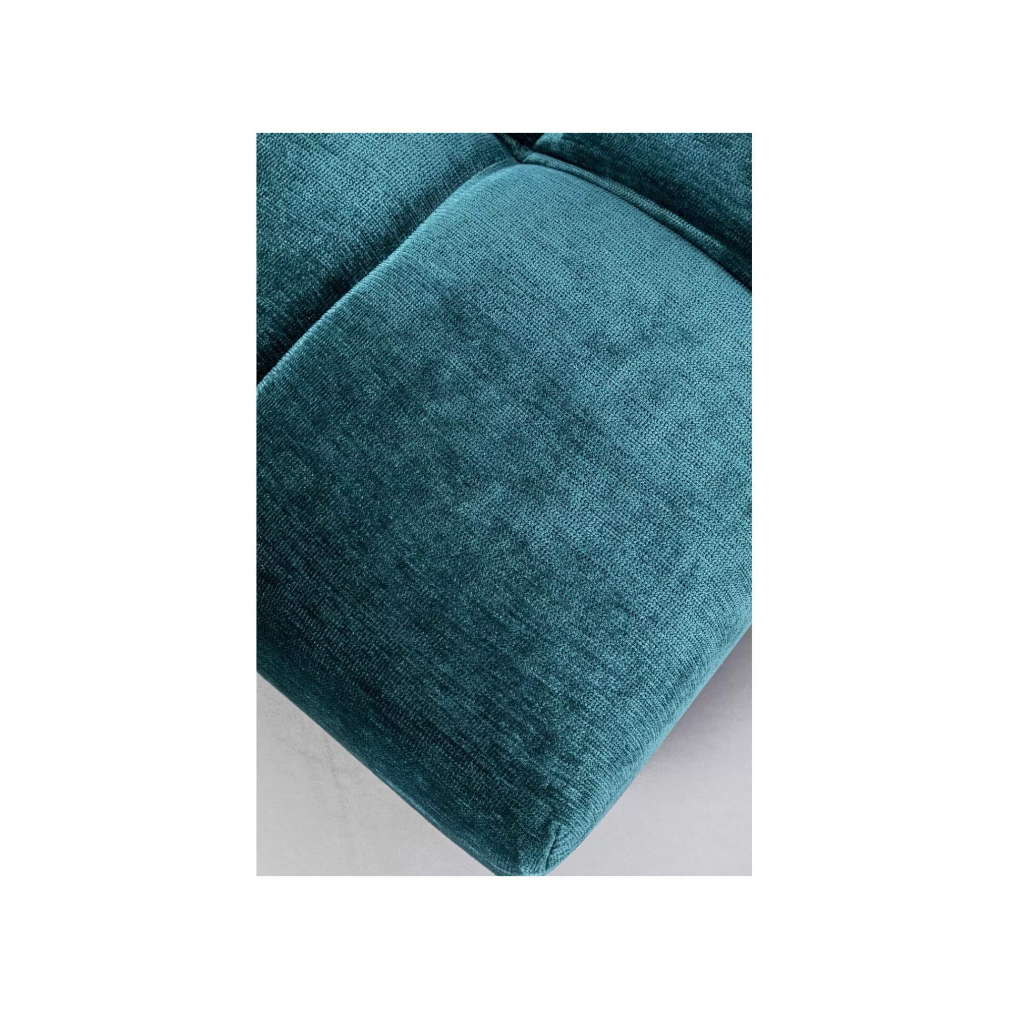 KARE Design Repose-pieds Nia Velours Bleu ^ Tabouret & Pouf