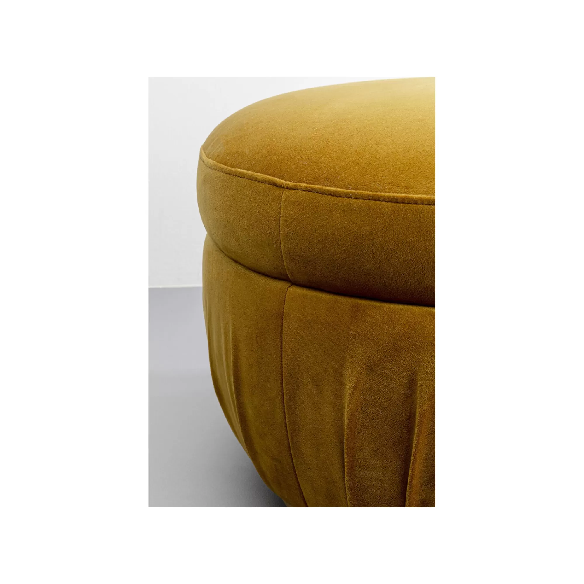 KARE Design Repose-pieds Nube Velours Jaune ^ Tabouret & Pouf