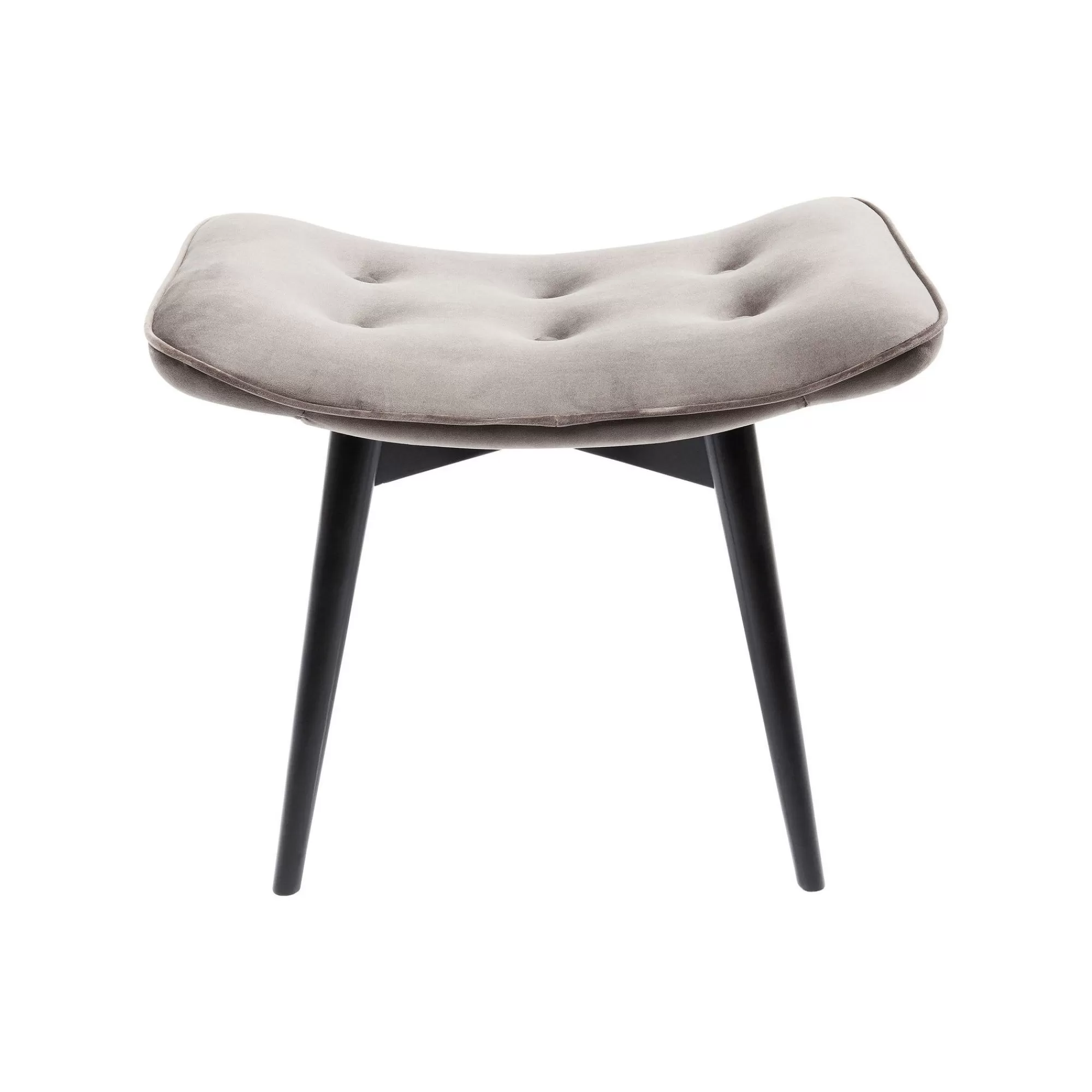 KARE Design Repose-pieds Vicky Velours Gris ^ Tabouret & Pouf