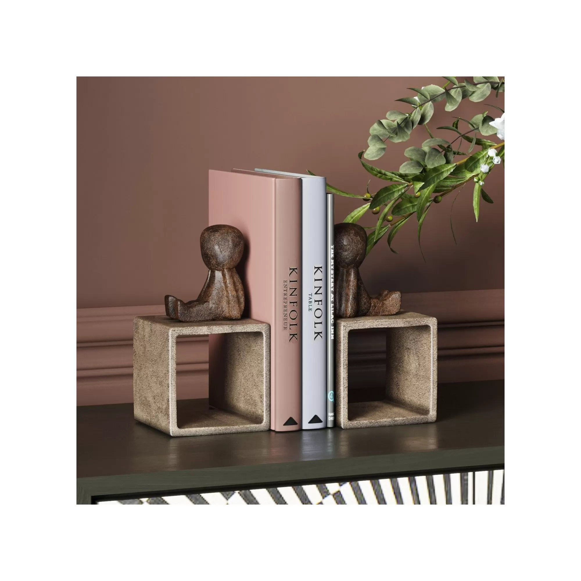 KARE Design Serre-livres Bonhommes Assis Set De 2 ^ Serrelivres