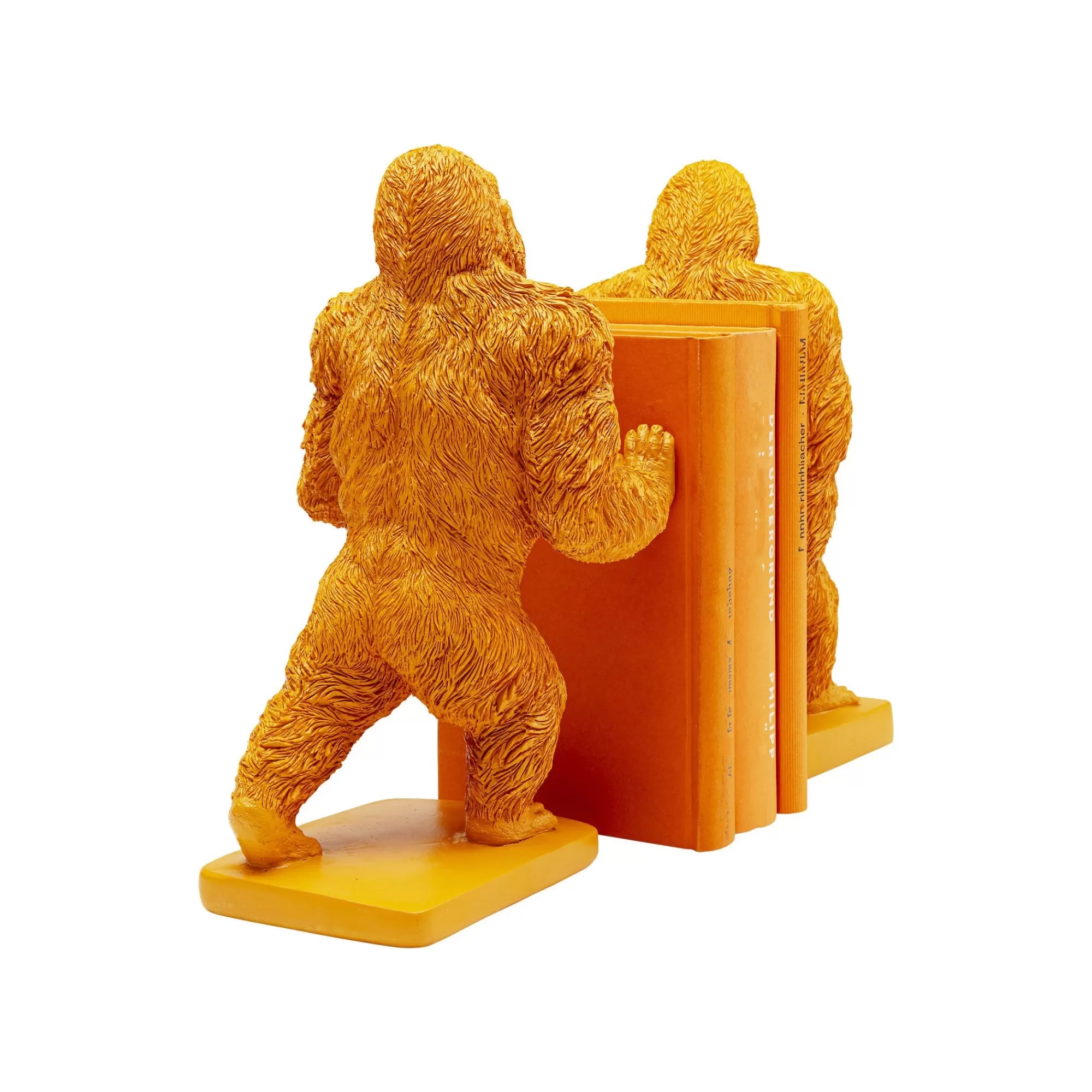 KARE Design Serre-livres Gorilles Oranges Set De 2 ^ Serrelivres