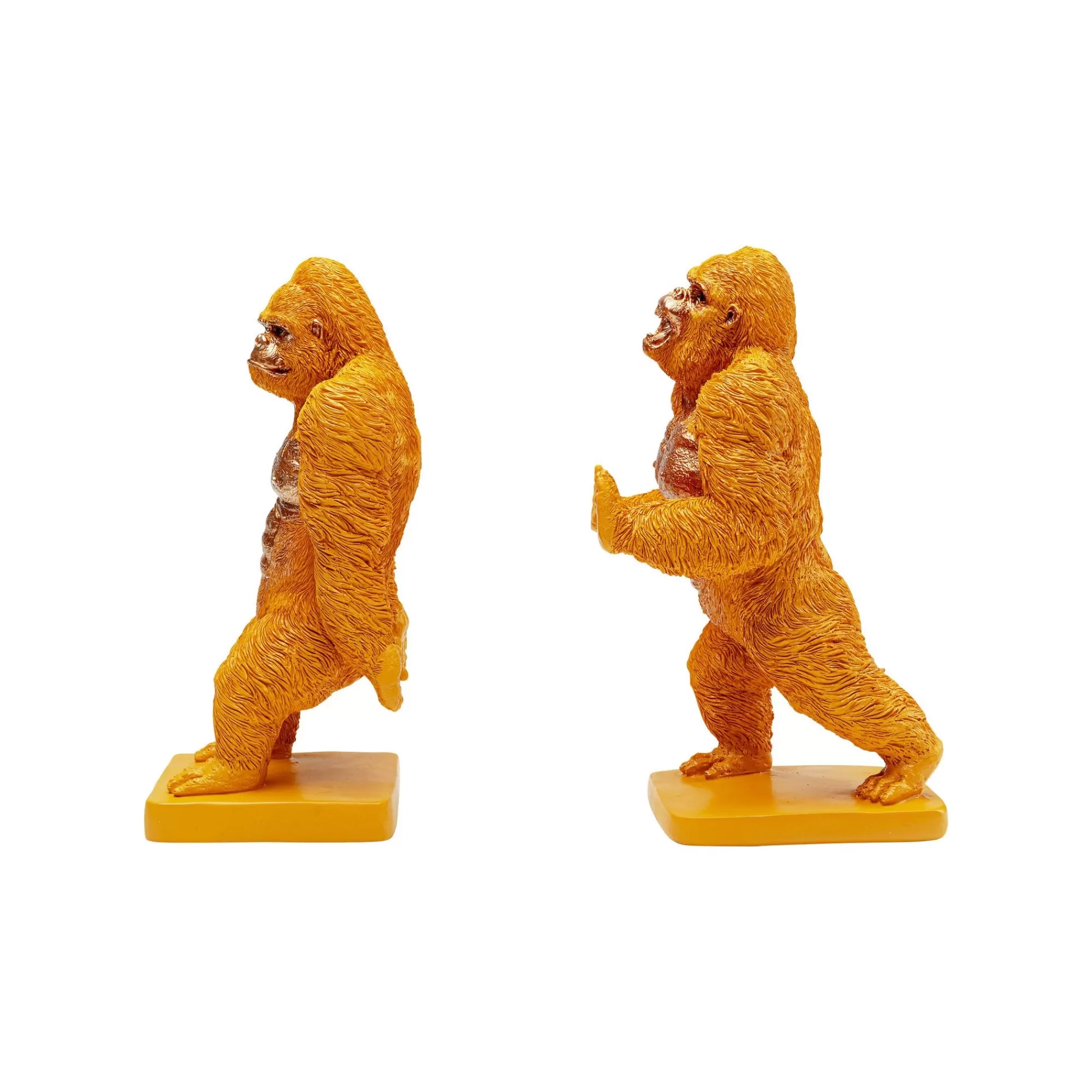 KARE Design Serre-livres Gorilles Oranges Set De 2 ^ Serrelivres