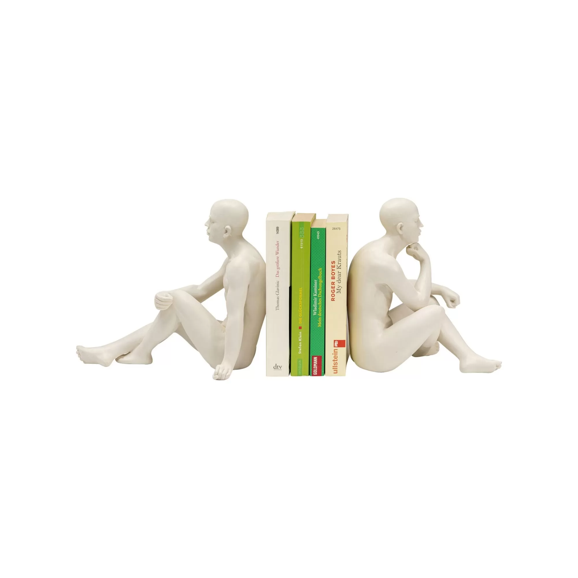 KARE Design Serre-livres Hommes Assis Blancs Set De 2 ^ Serrelivres