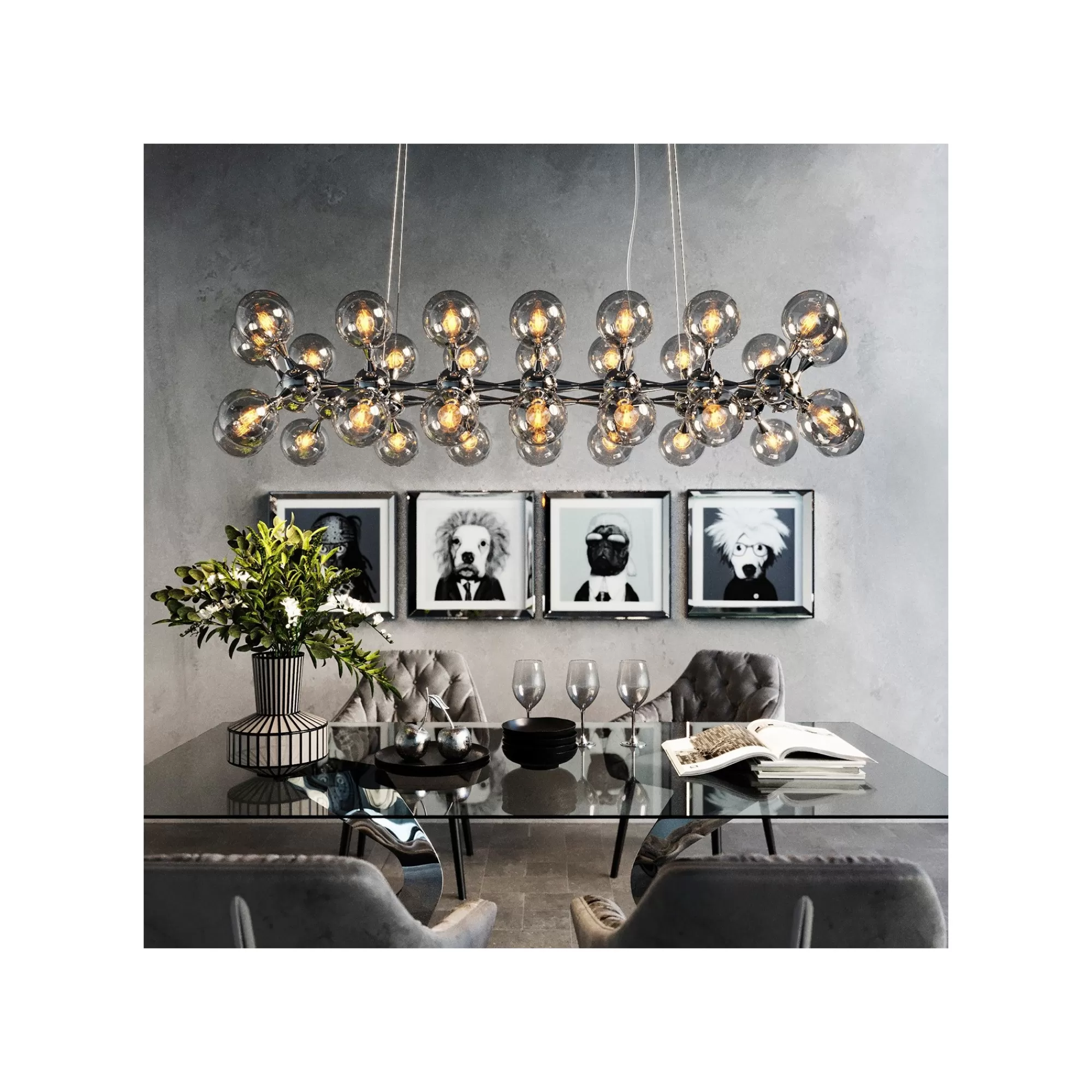 KARE Design Suspension Atomic Balls 28 Dorée ^ Lustre & Suspension