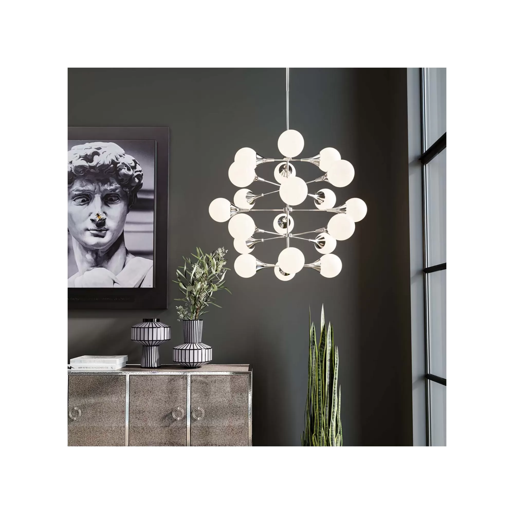 KARE Design Suspension Bulb Fiction 20 Globes Argentée ^ Lustre & Suspension