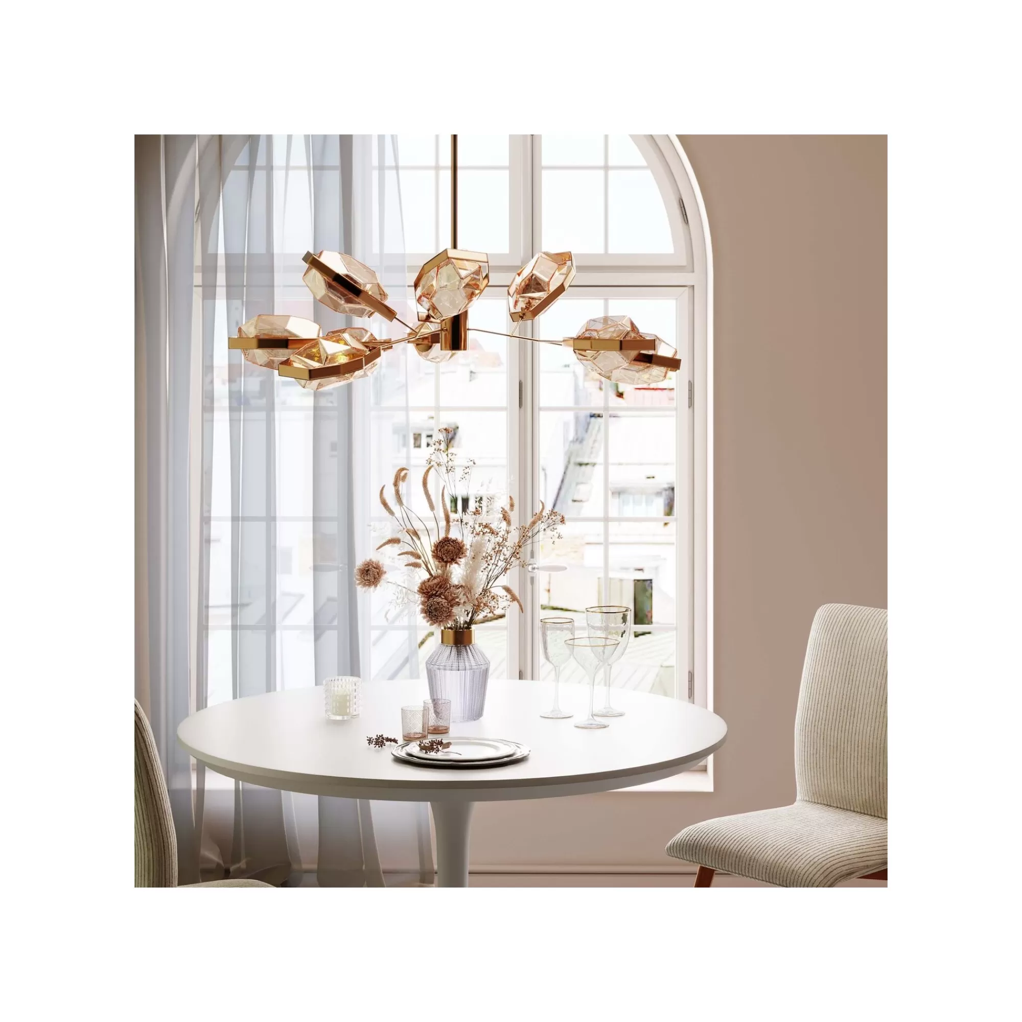 KARE Design Suspension Diamond Fever Dorée 106cm ^ Lustre & Suspension