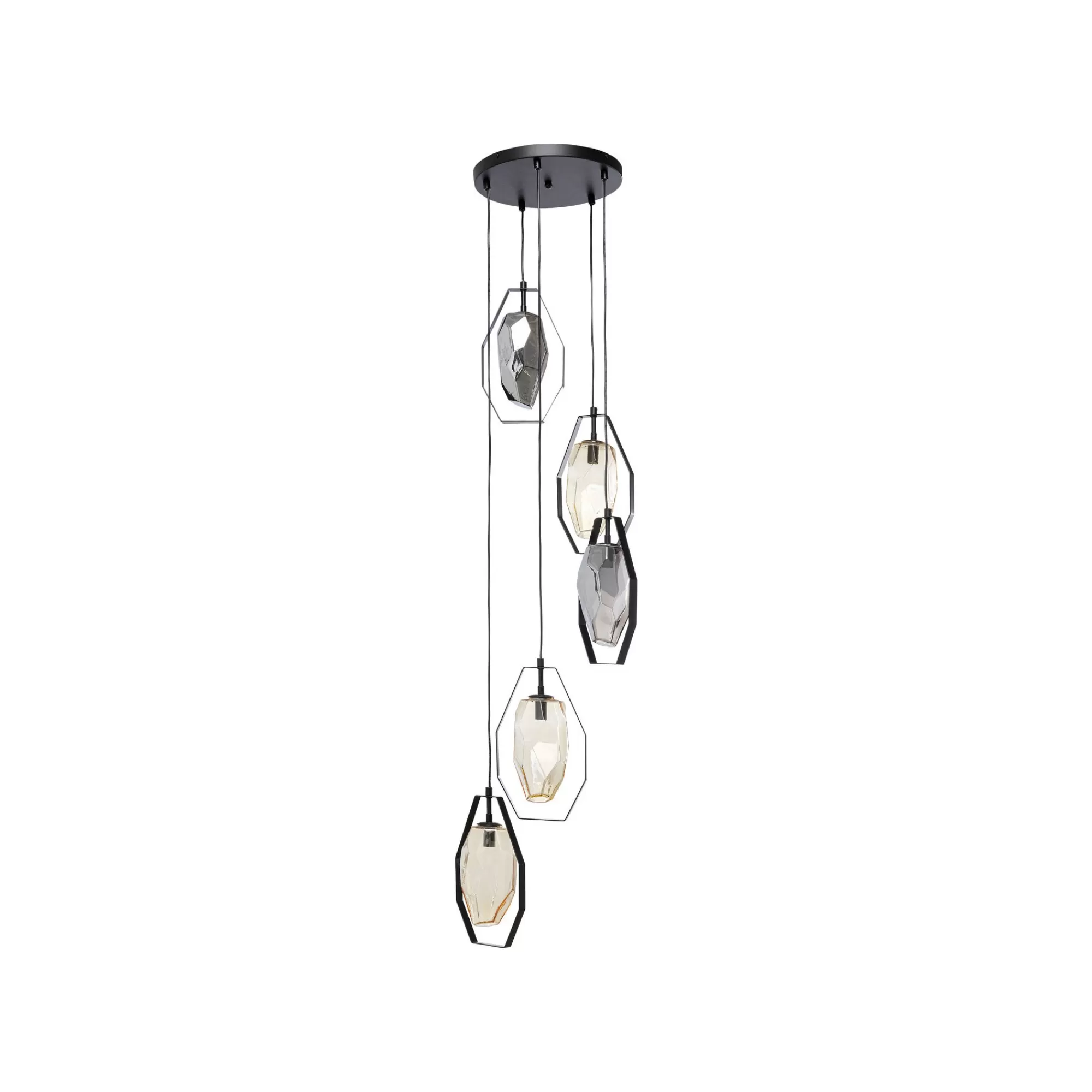 KARE Design Suspension Diamond Fever Noire 42cm ^ Lustre & Suspension