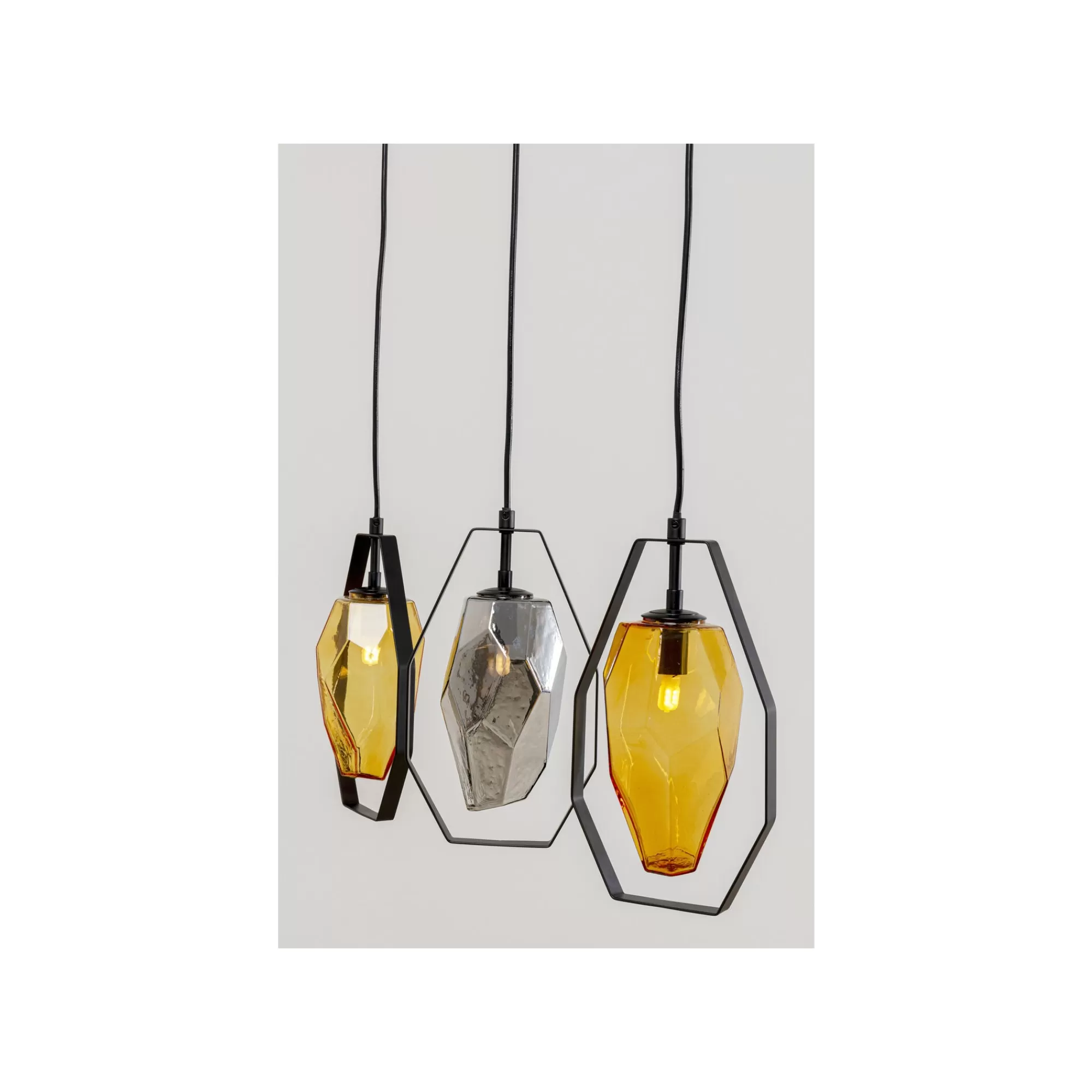 KARE Design Suspension Diamond Fever Noire 67cm ^ Lustre & Suspension