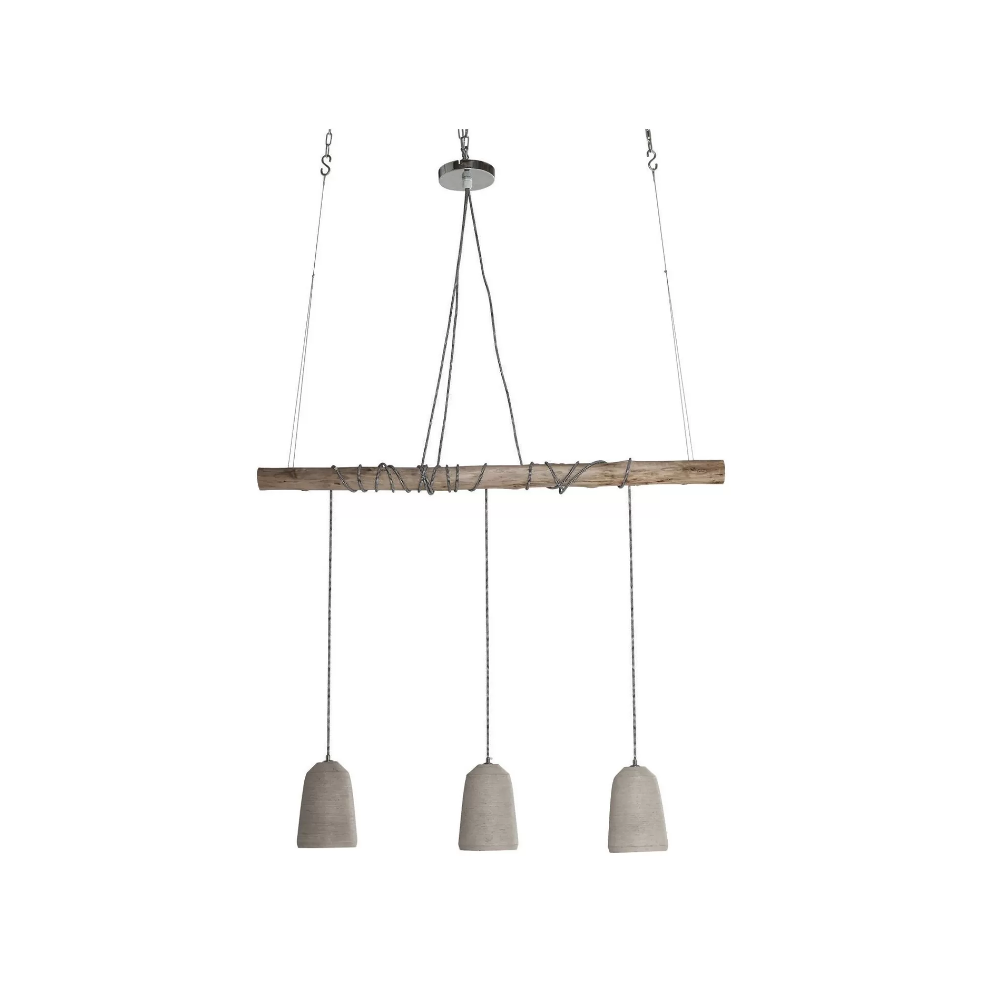 KARE Design Suspension Dining Concrete 3 Grise ^ Lustre & Suspension