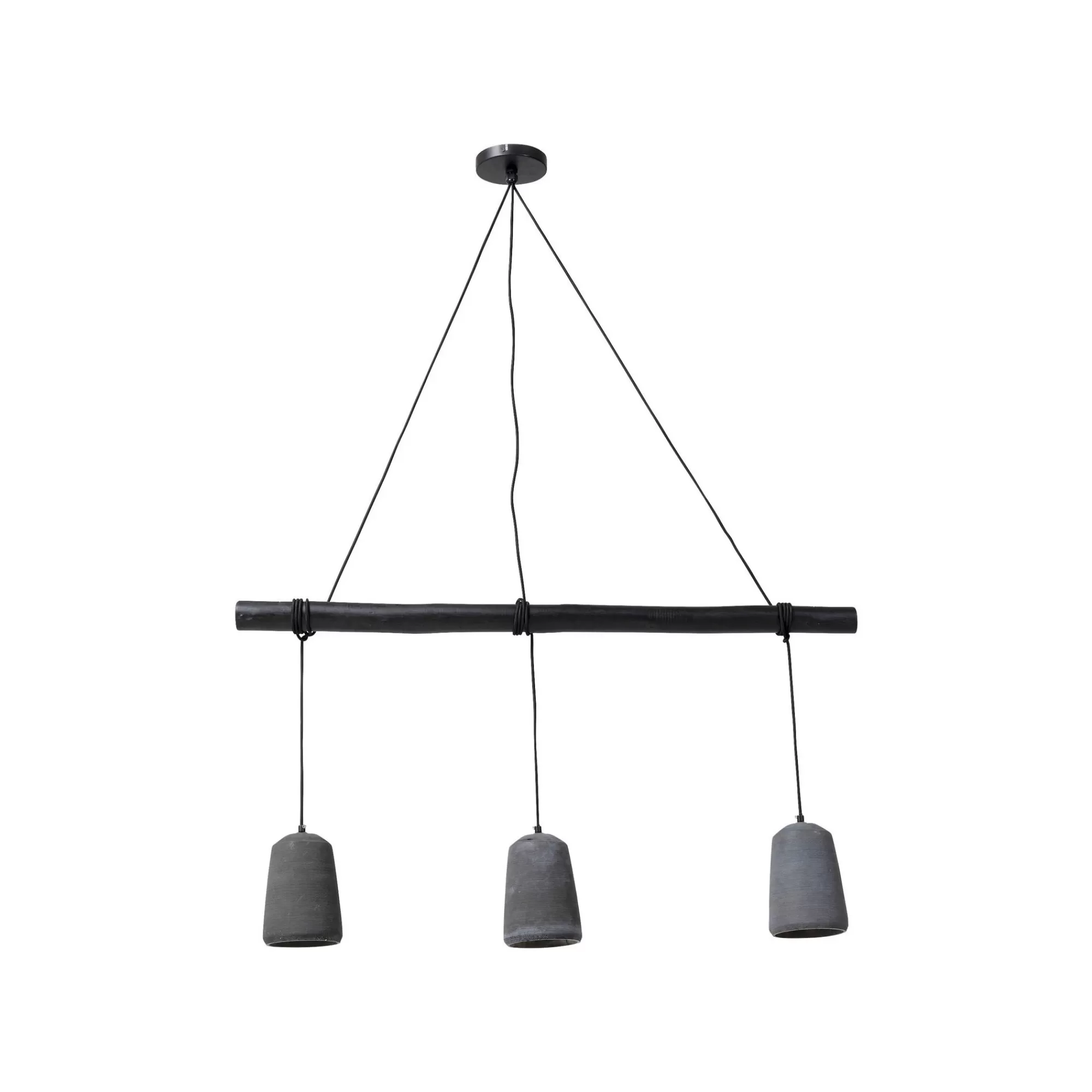 KARE Design Suspension Dining Concrete 3 Noire ^ Lustre & Suspension