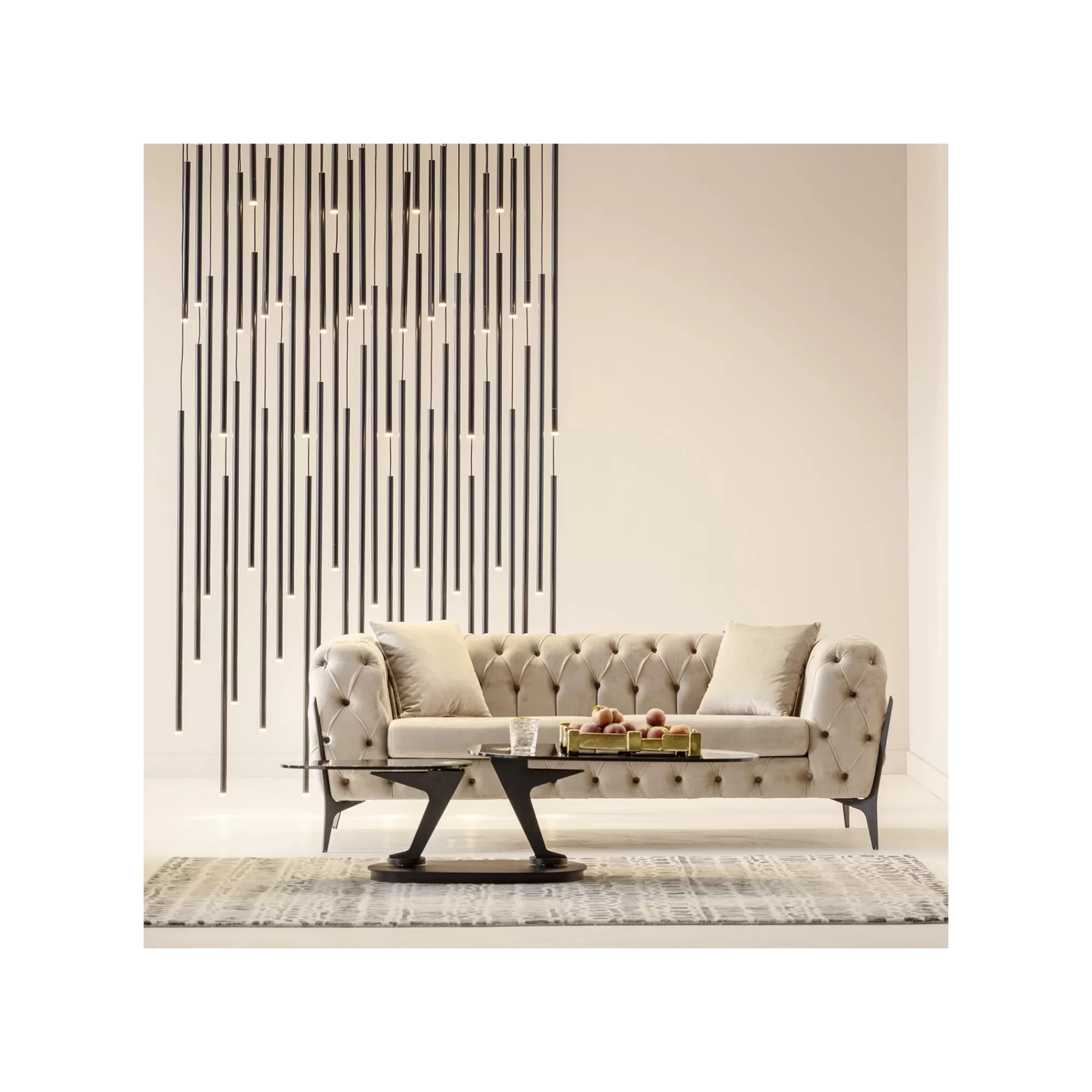 KARE Design Suspension Living Vegas Deluxe Noire ^ Lustre & Suspension