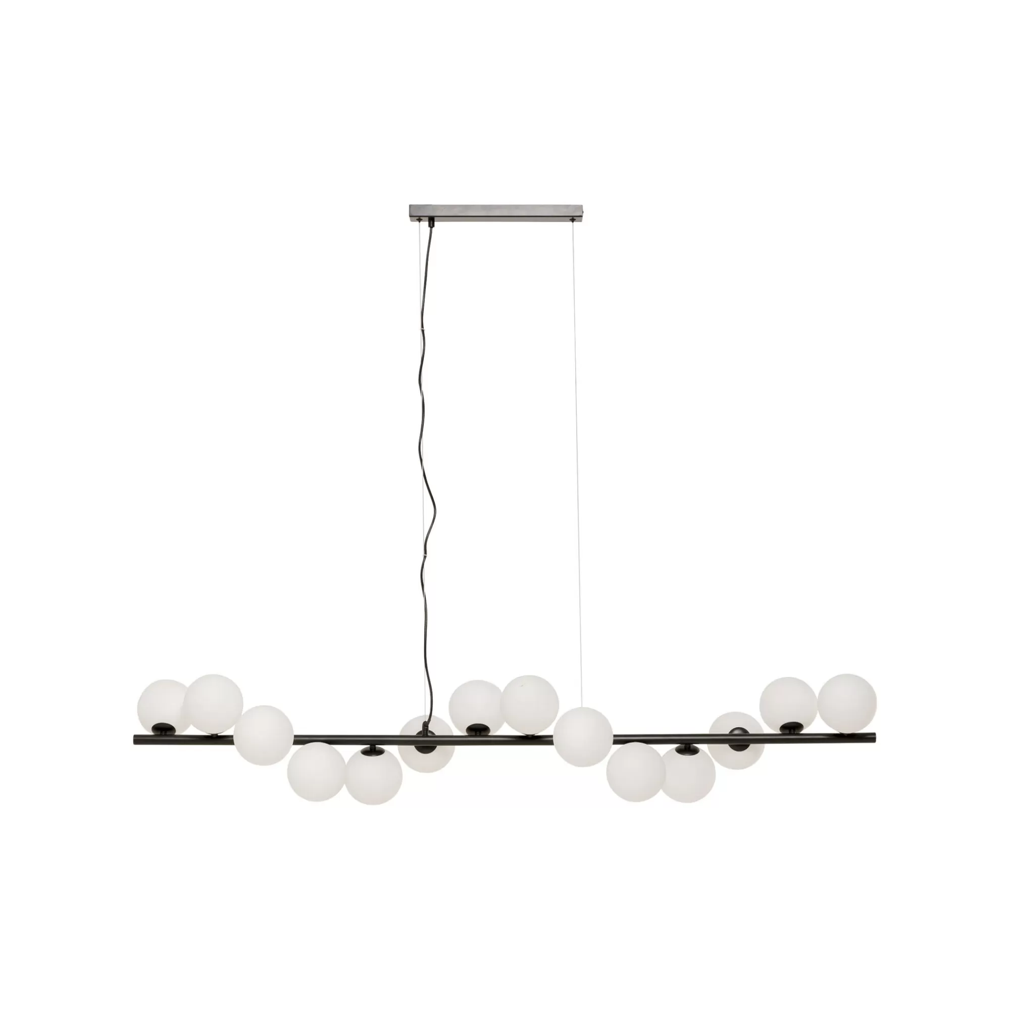 KARE Design Suspension Scala Balls Milky 150cm Noire ^ Lustre & Suspension