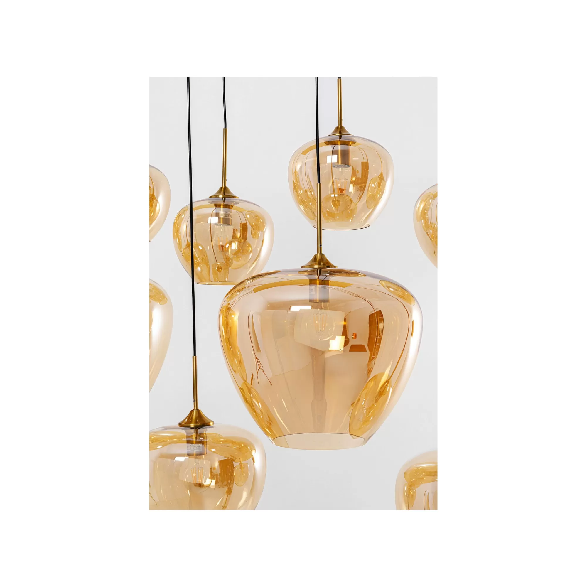 KARE Design Suspension Sphere Ambrée 160cm ^ Lustre & Suspension