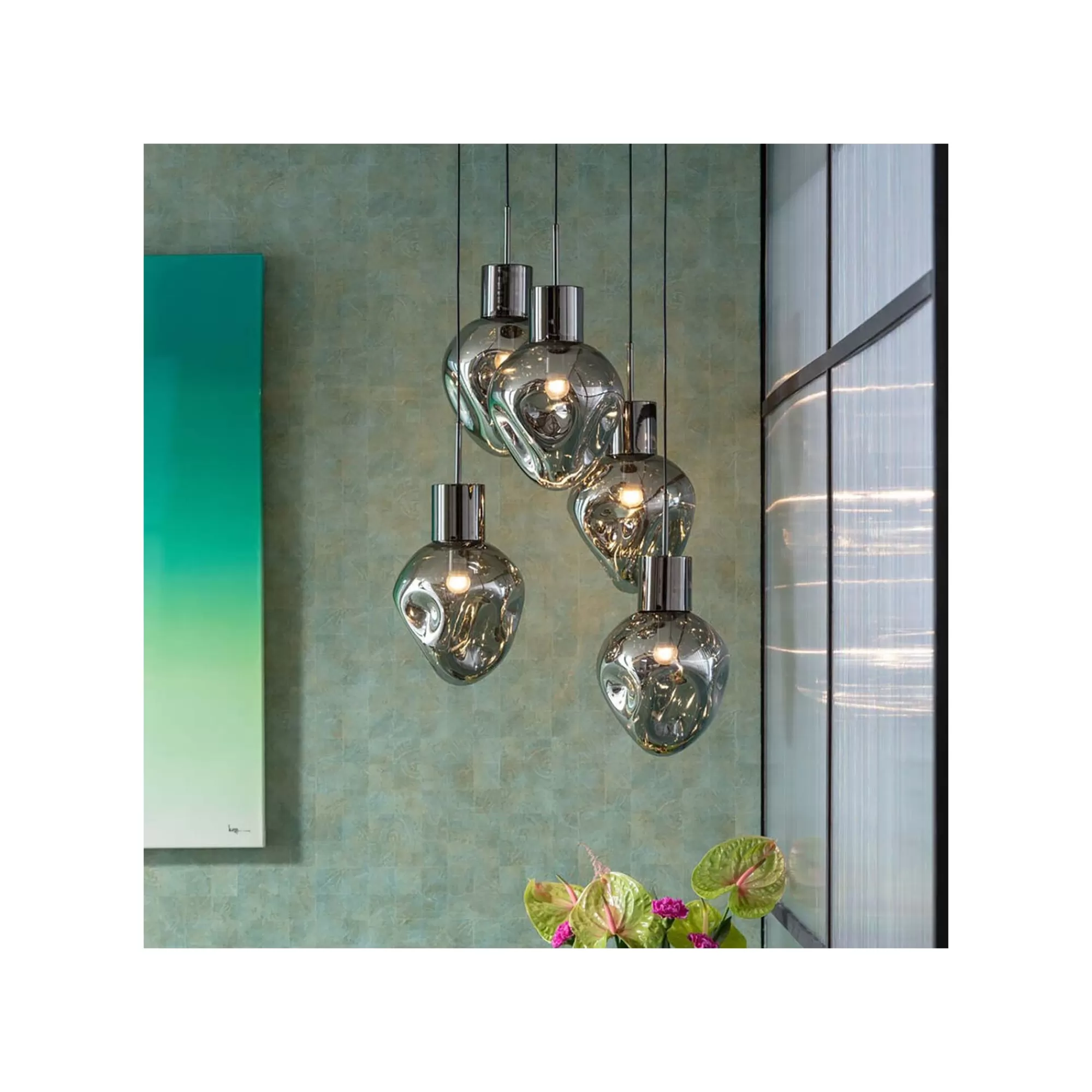 KARE Design Suspension Supernova Argentée 50cm ^ Lustre & Suspension