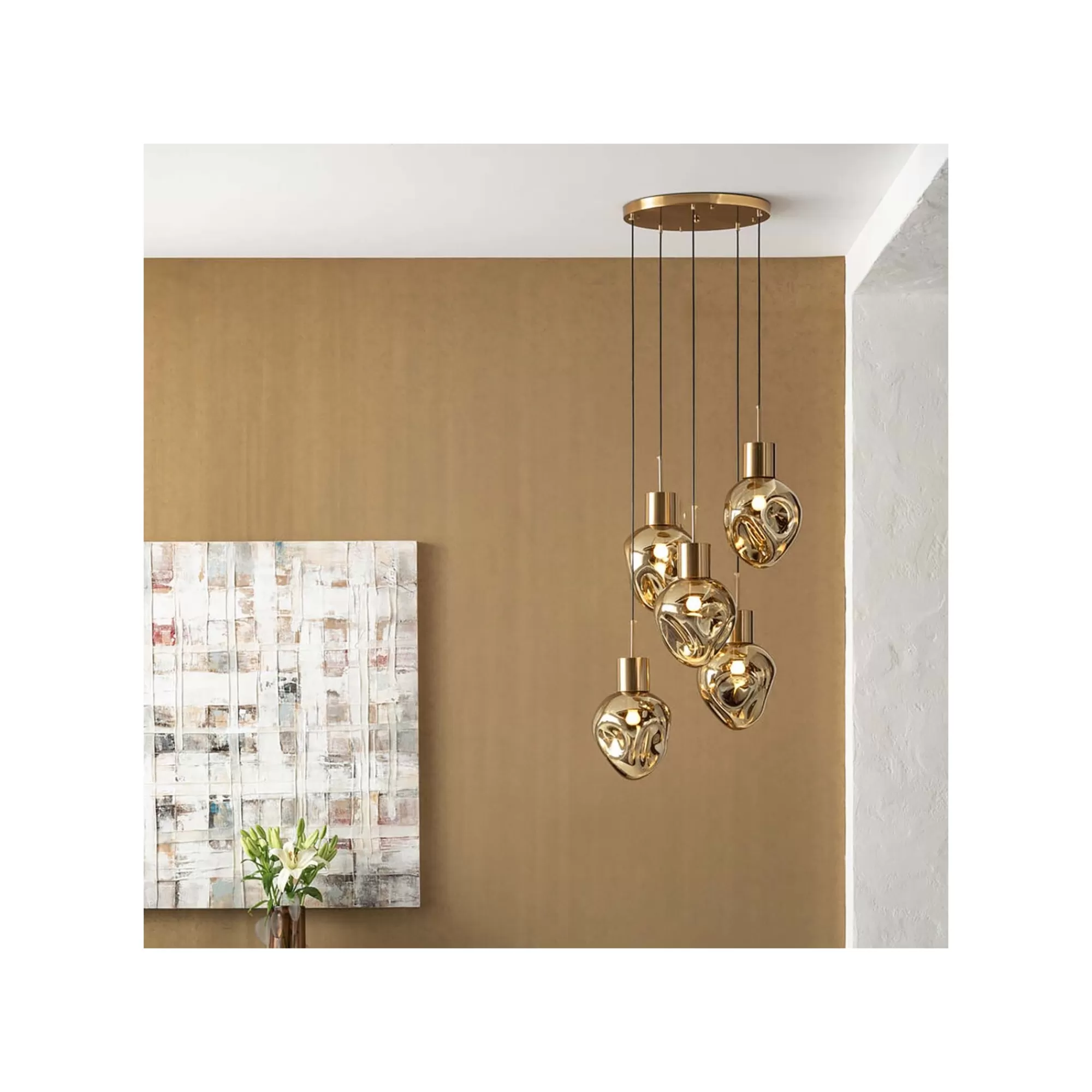 KARE Design Suspension Supernova Dorée 50cm ^ Lustre & Suspension