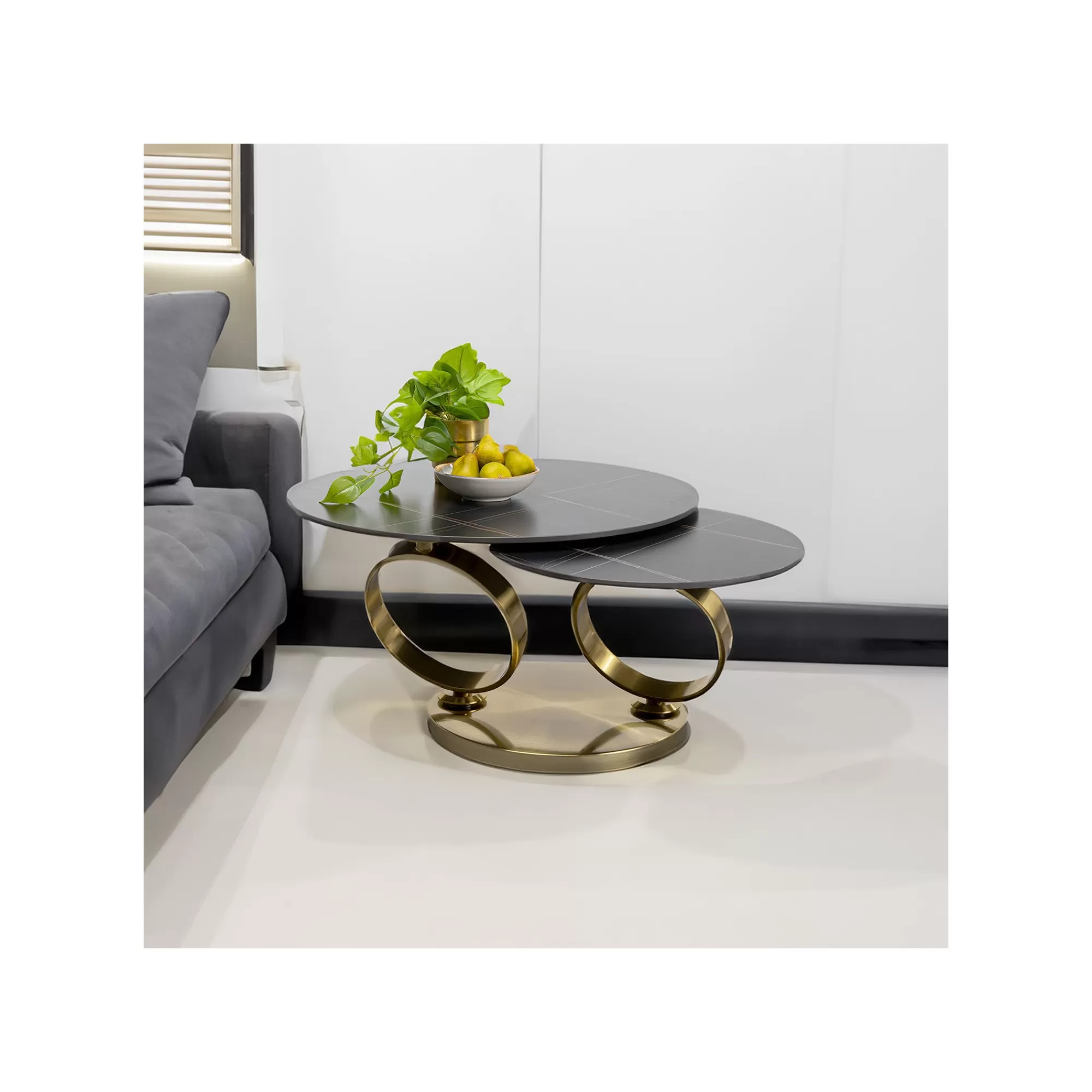 KARE Design Table Basse Beverly Dorée ^ Table Basse