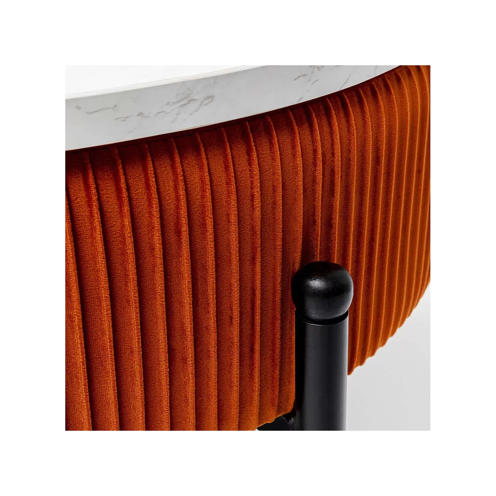 KARE Design Table Basse Coffre Ballabile Orange Effet Marbre Blanc ^ Table Basse