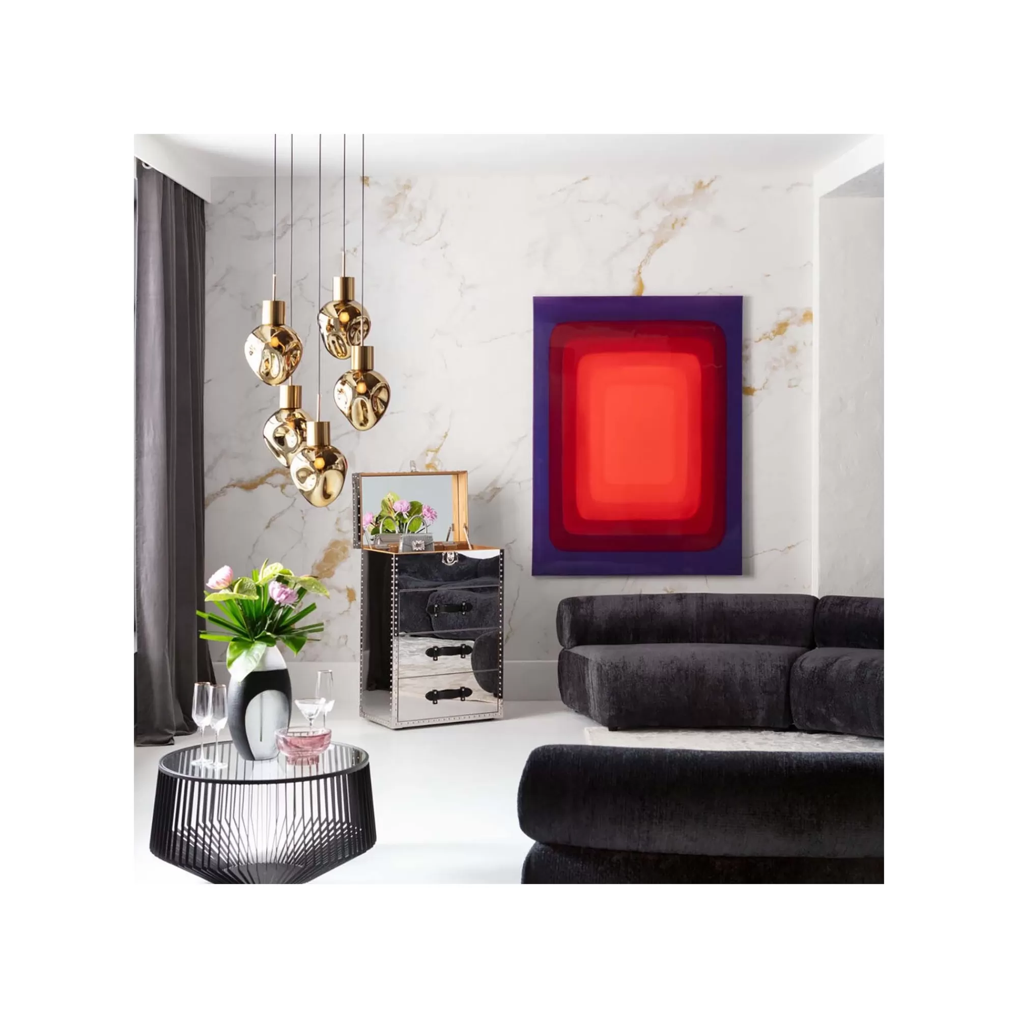 KARE Design Table Basse Corinne 80cm Noire ^ Table Basse