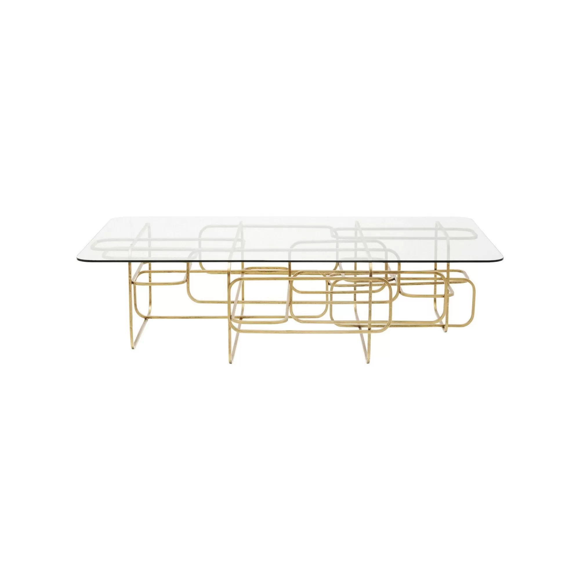 KARE Design Table Basse Meander 140x80cm Dorée ^ Table Basse