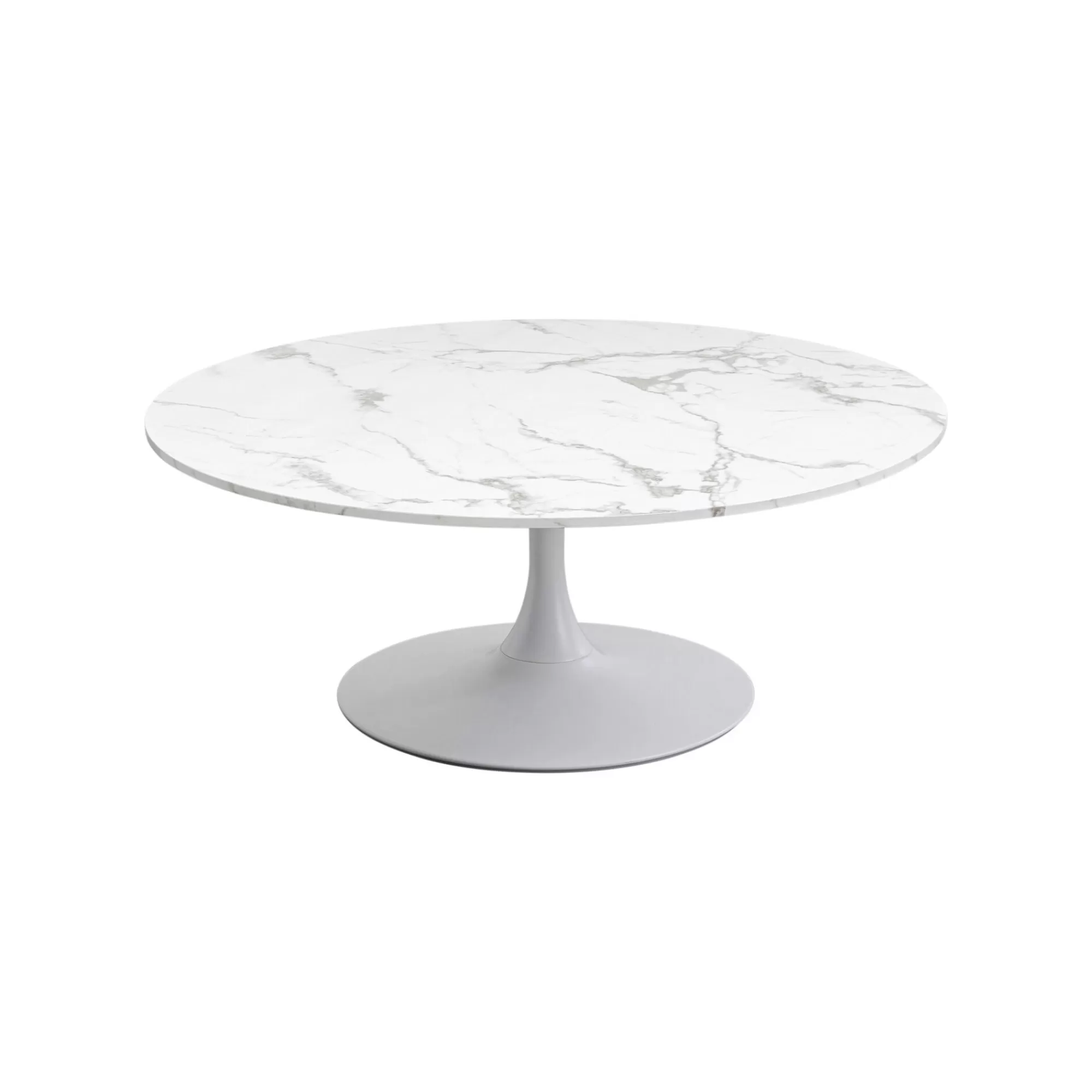 KARE Design Table Basse Schickeria Effet Marbre Blanc 110cm ^ Table Basse