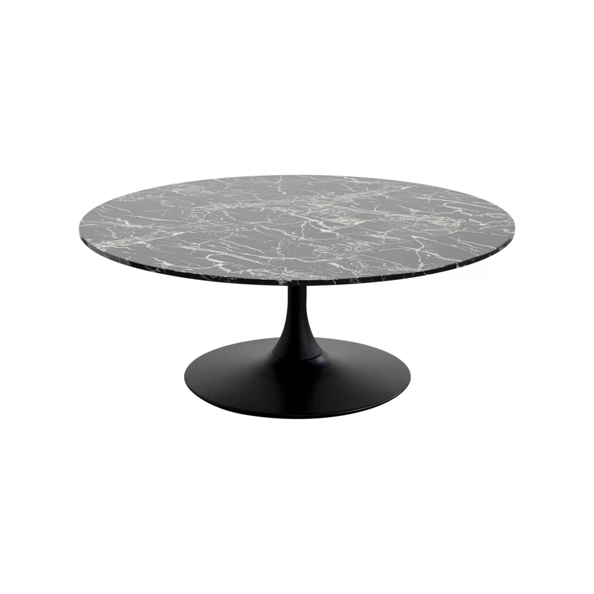 KARE Design Table Basse Schickeria Effet Marbre Noir 110cm ^ Table Basse