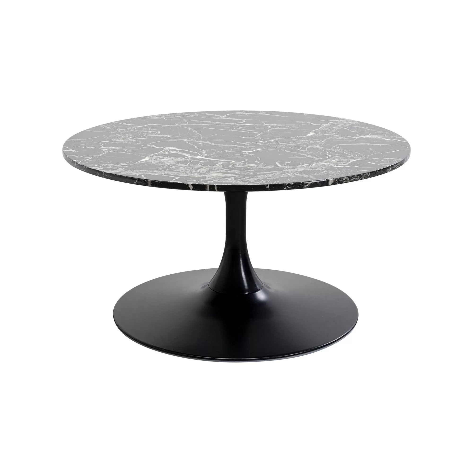 KARE Design Table Basse Schickeria Effet Marbre Noir 80cm ^ Table Basse