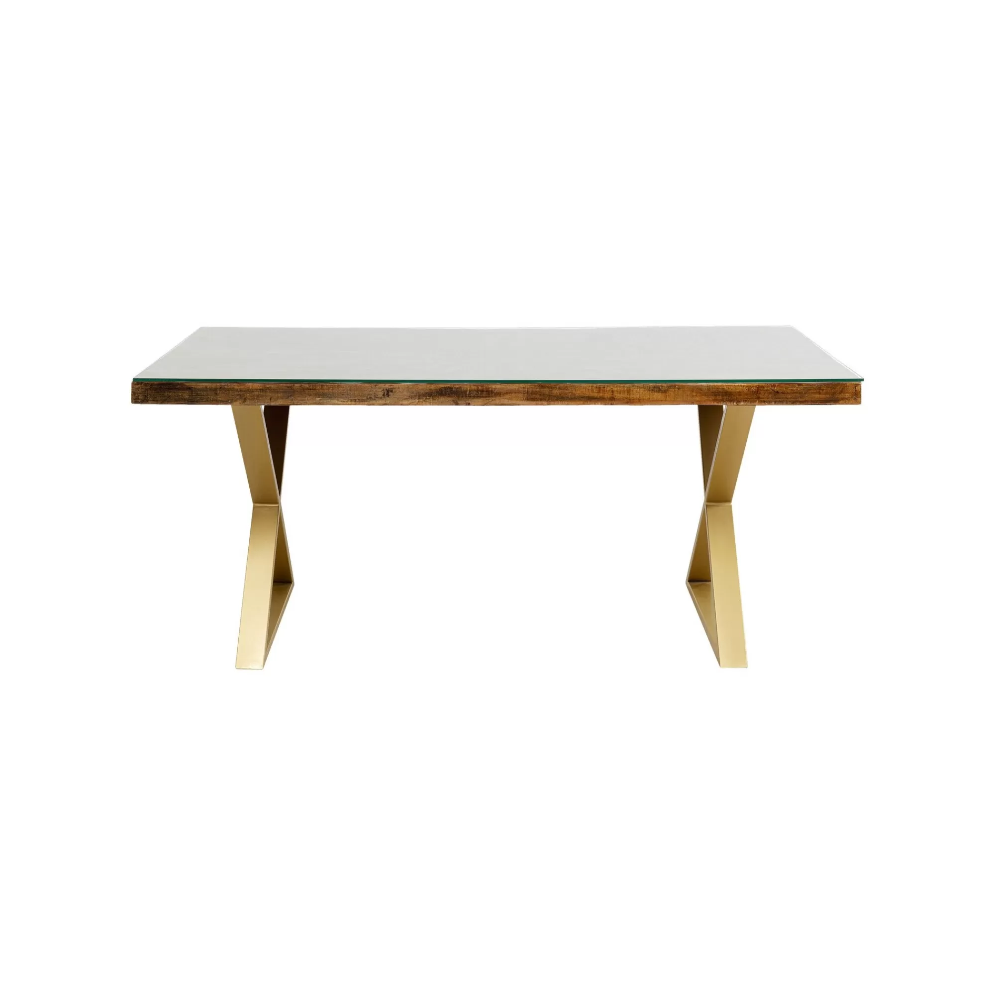 KARE Design Table Conley Cross 180x90cm Pieds Laiton ^ Table