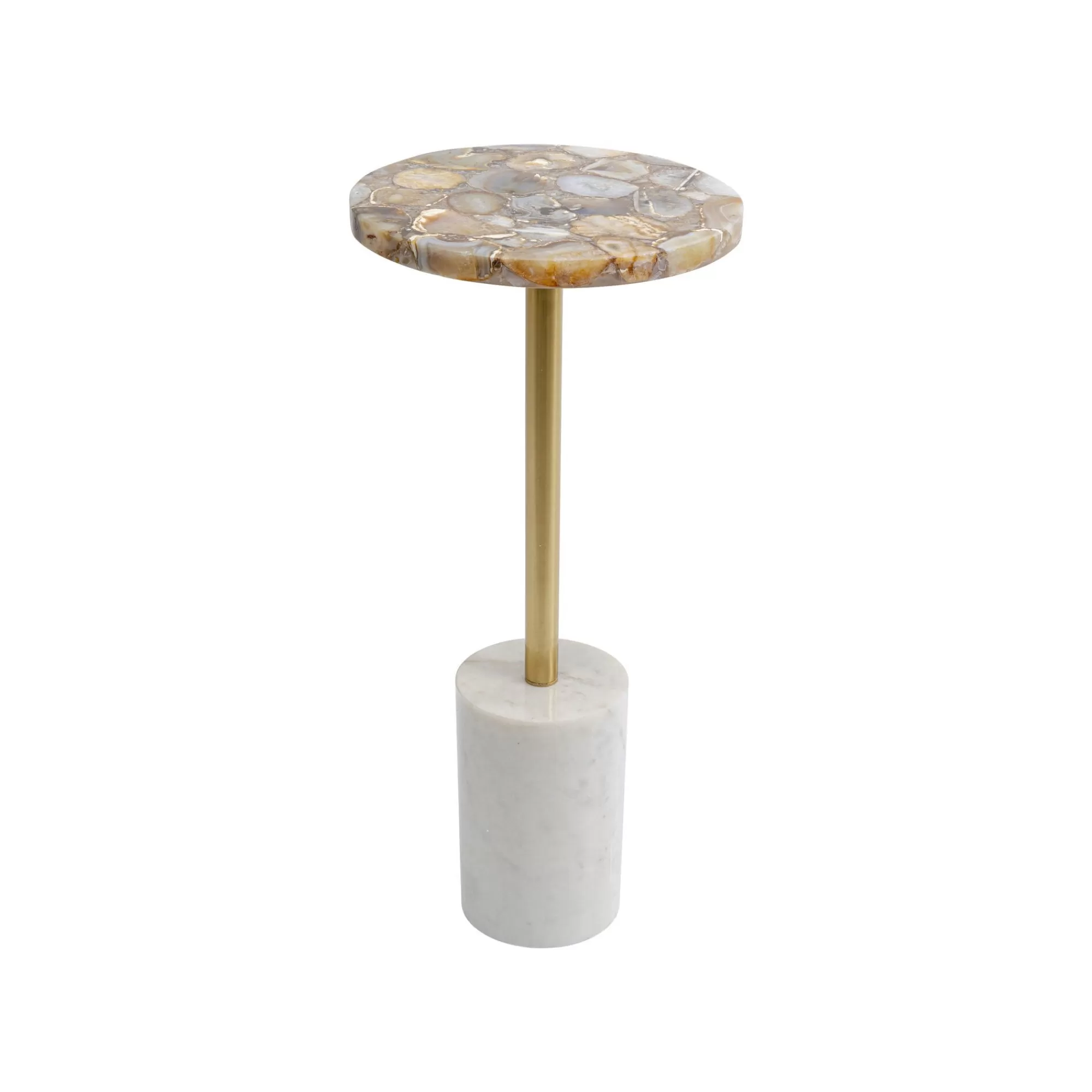 KARE Design Table D'appoint Agate Marbre Blanc 25cm ^ Table D'Appoint & De Chevet