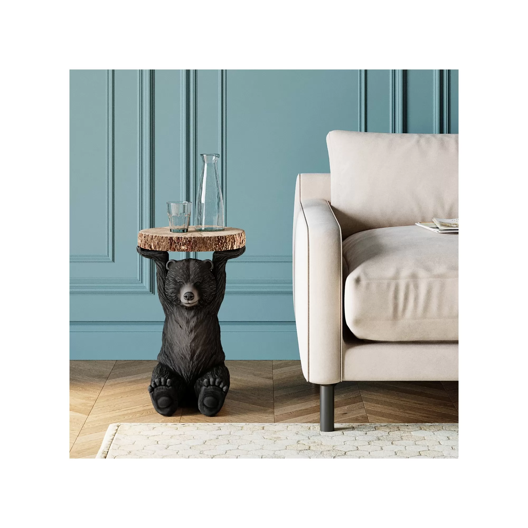 KARE Design Table D'appoint Animal Ours Noir ^ Table D'Appoint & De Chevet