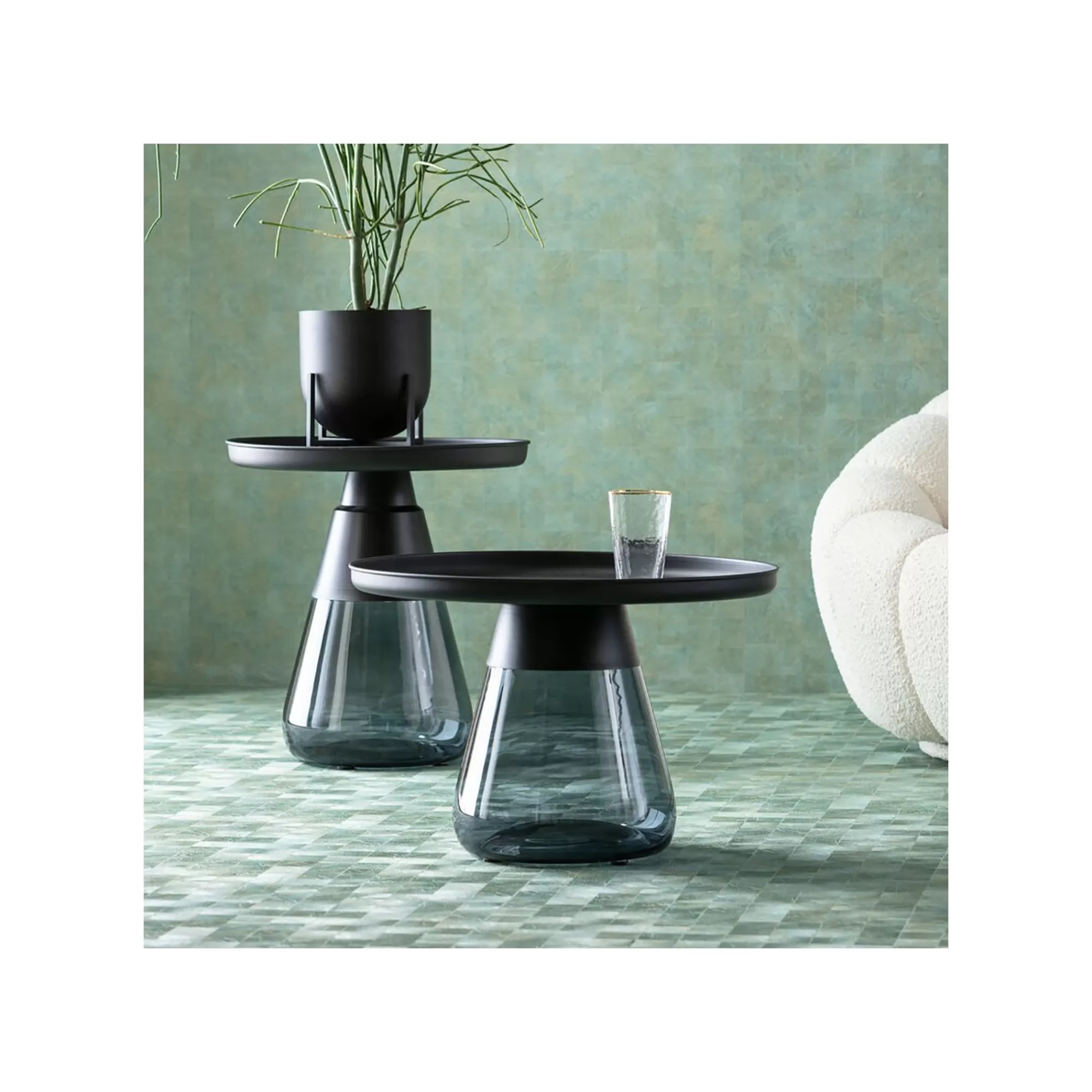 KARE Design Table D'appoint Bottiglia 50cm Noire ^ Table D'Appoint & De Chevet