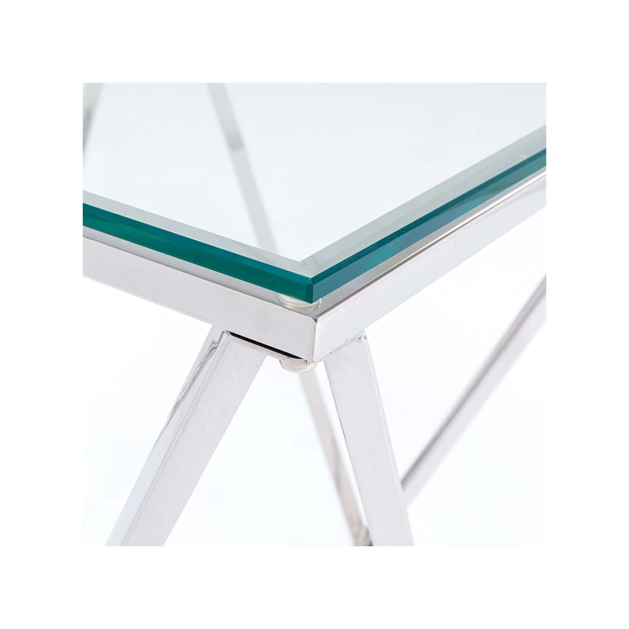 KARE Design Table D'appoint Cristallo 50x50cm Argentée ^ Table D'Appoint & De Chevet