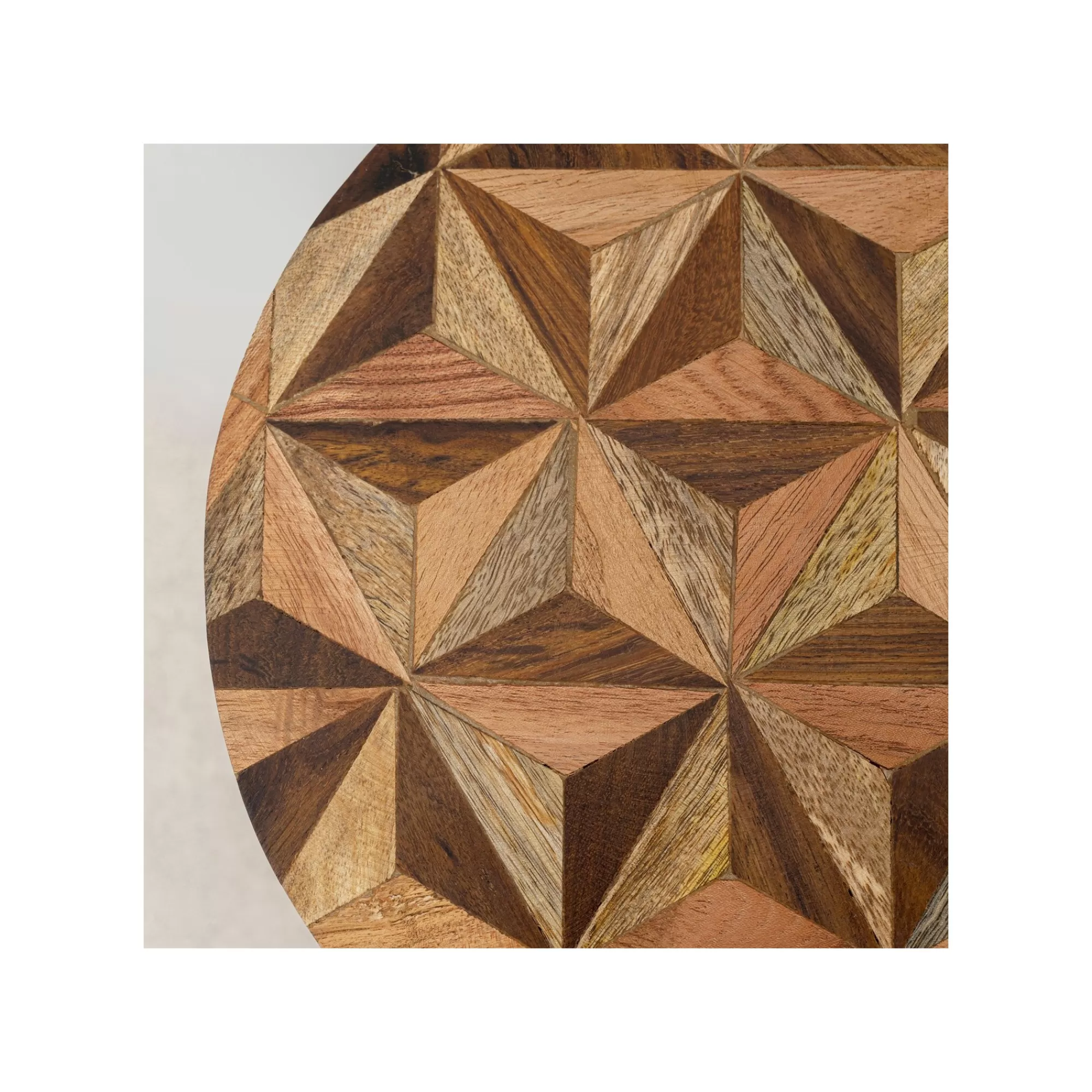 KARE Design Table D'appoint Domero Geo 25cm Marron Et Dorée ^ Table D'Appoint & De Chevet
