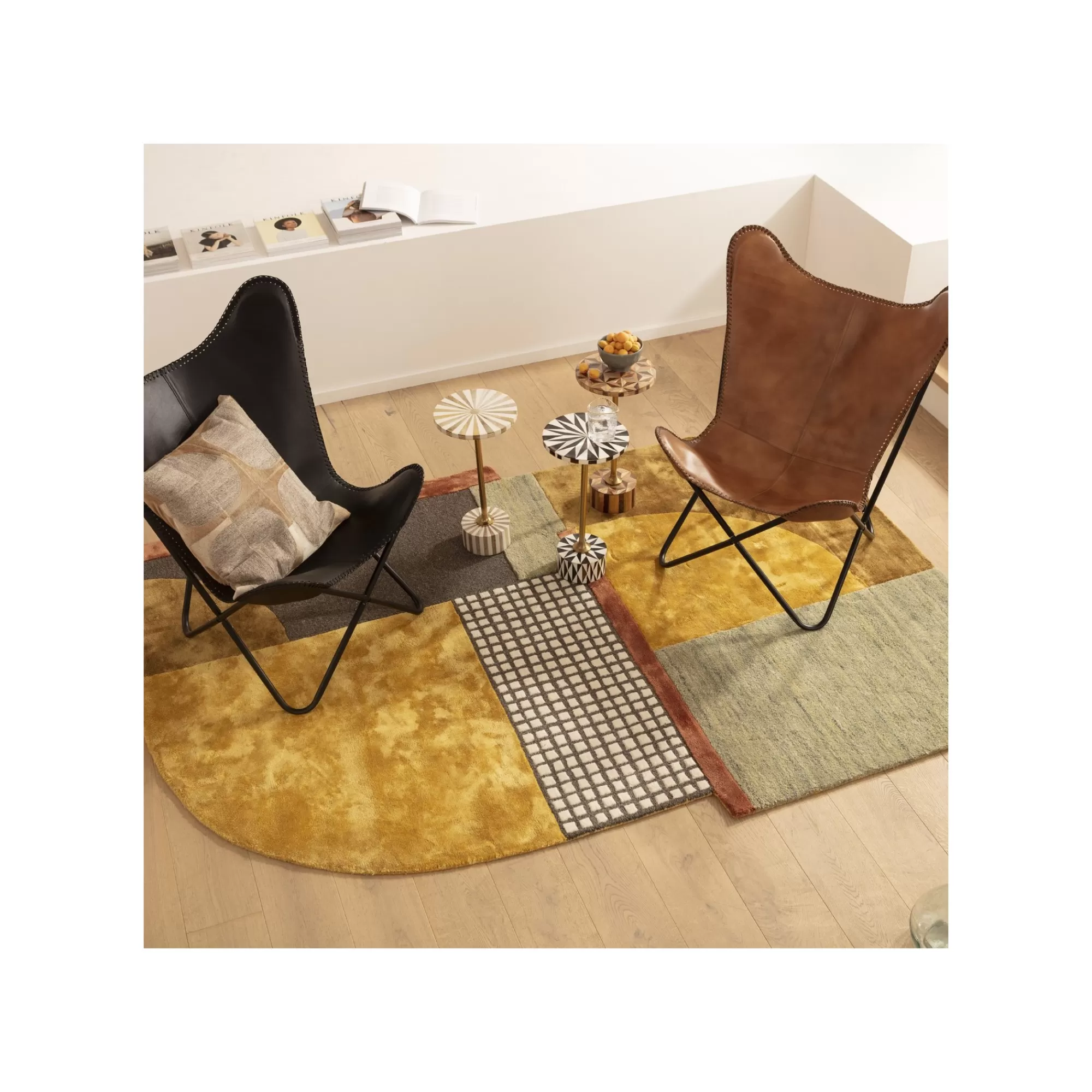 KARE Design Table D'appoint Domero Geo 25cm Marron Et Dorée ^ Table D'Appoint & De Chevet
