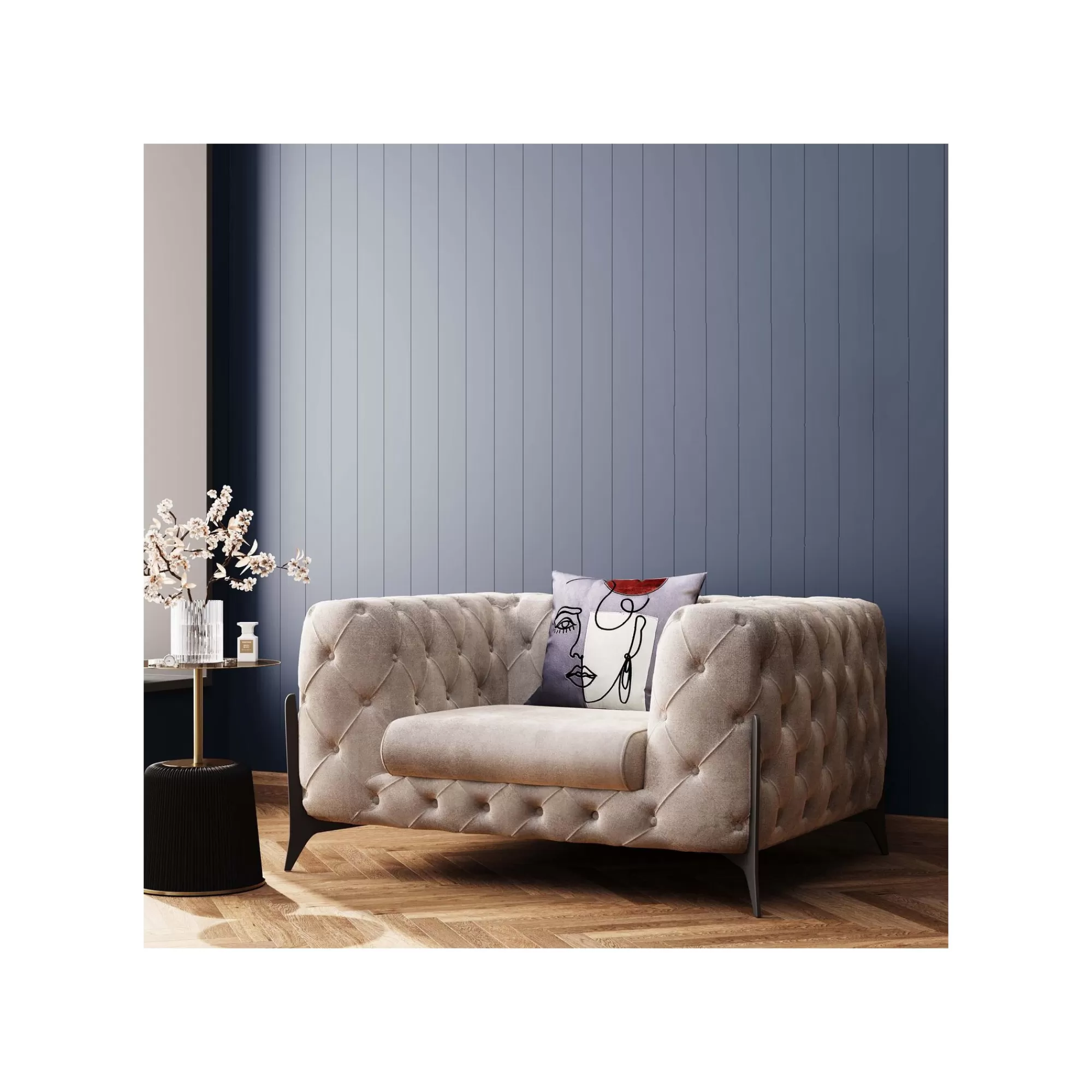 KARE Design Table D'appoint Endless Vegas Noire Et Dorée 40cm ^ Table D'Appoint & De Chevet