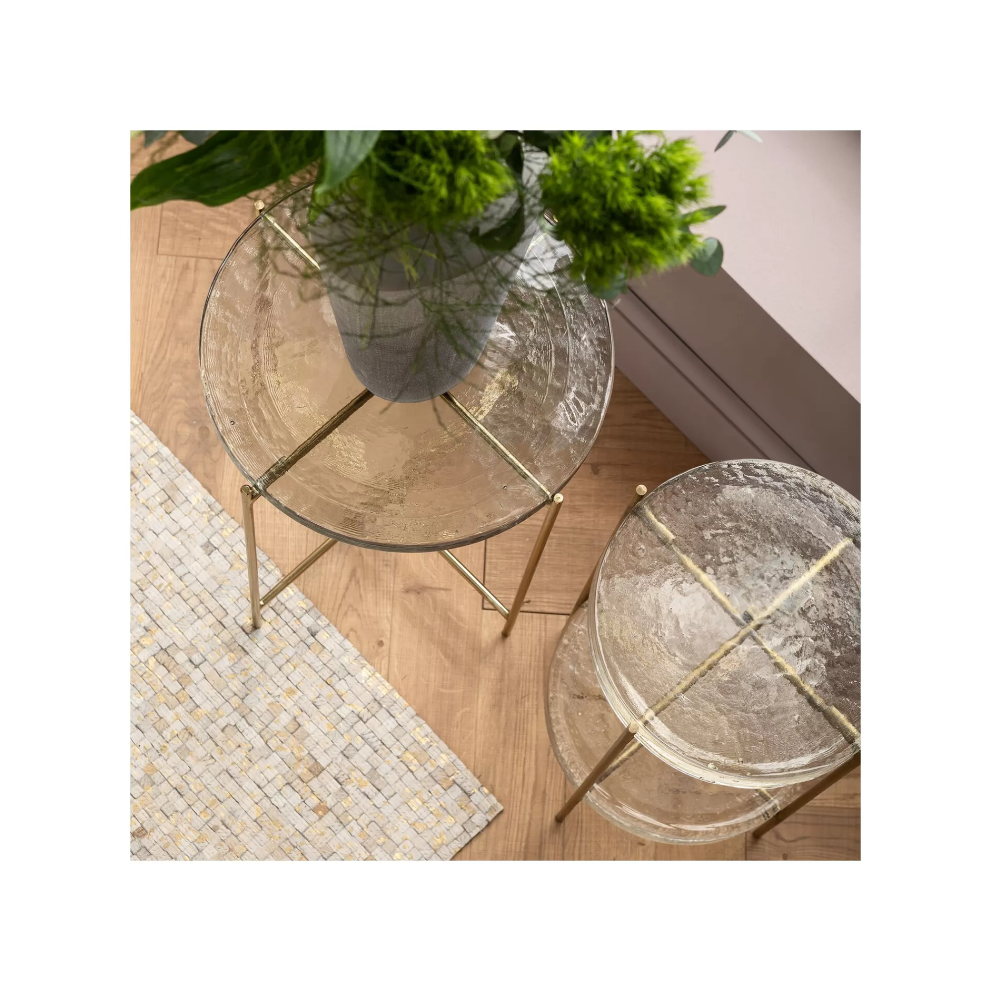 KARE Design Table D'appoint Ice 40cm Pieds Dorés ^ Table D'Appoint & De Chevet