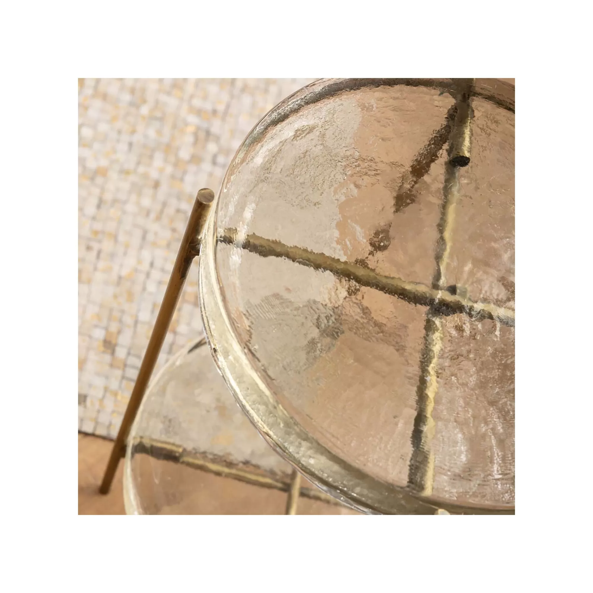 KARE Design Table D'appoint Ice Double 30cm Pieds Dorés ^ Table D'Appoint & De Chevet