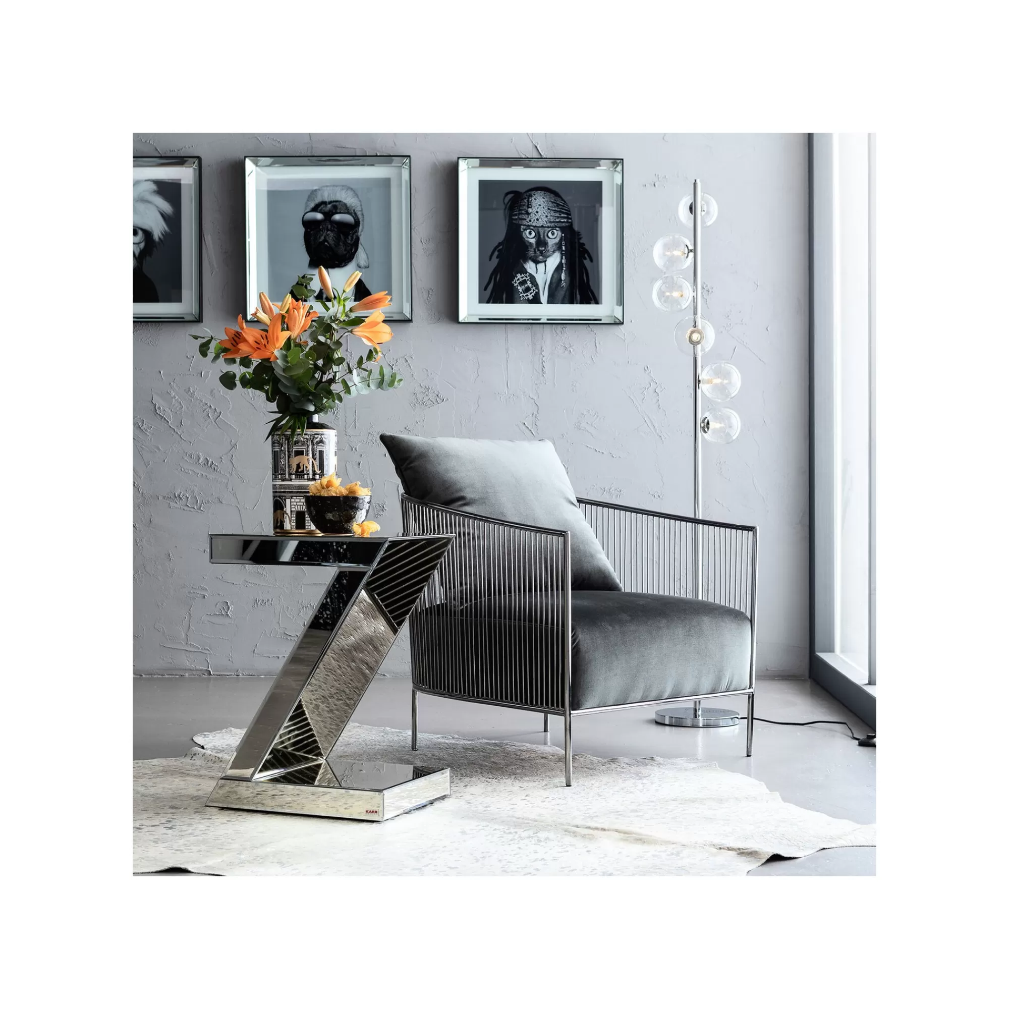 KARE Design Table D'appoint Luxury Z Argent ^ Table D'Appoint & De Chevet