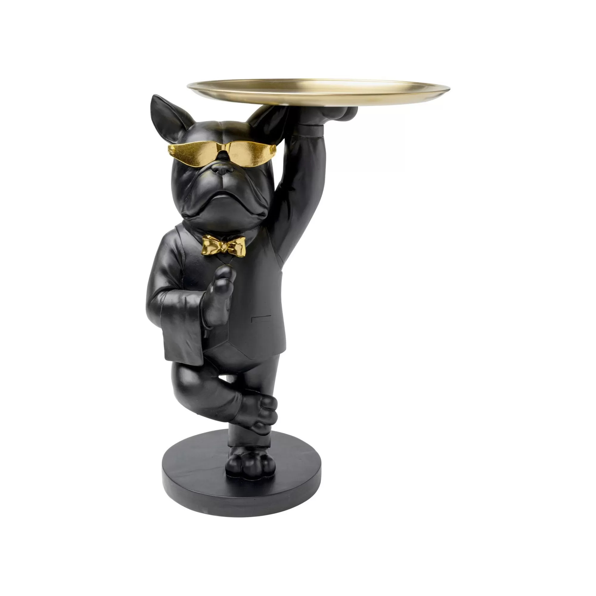 KARE Design Table D'appoint Majordome Bouledogue Noir ^ Table D'Appoint & De Chevet