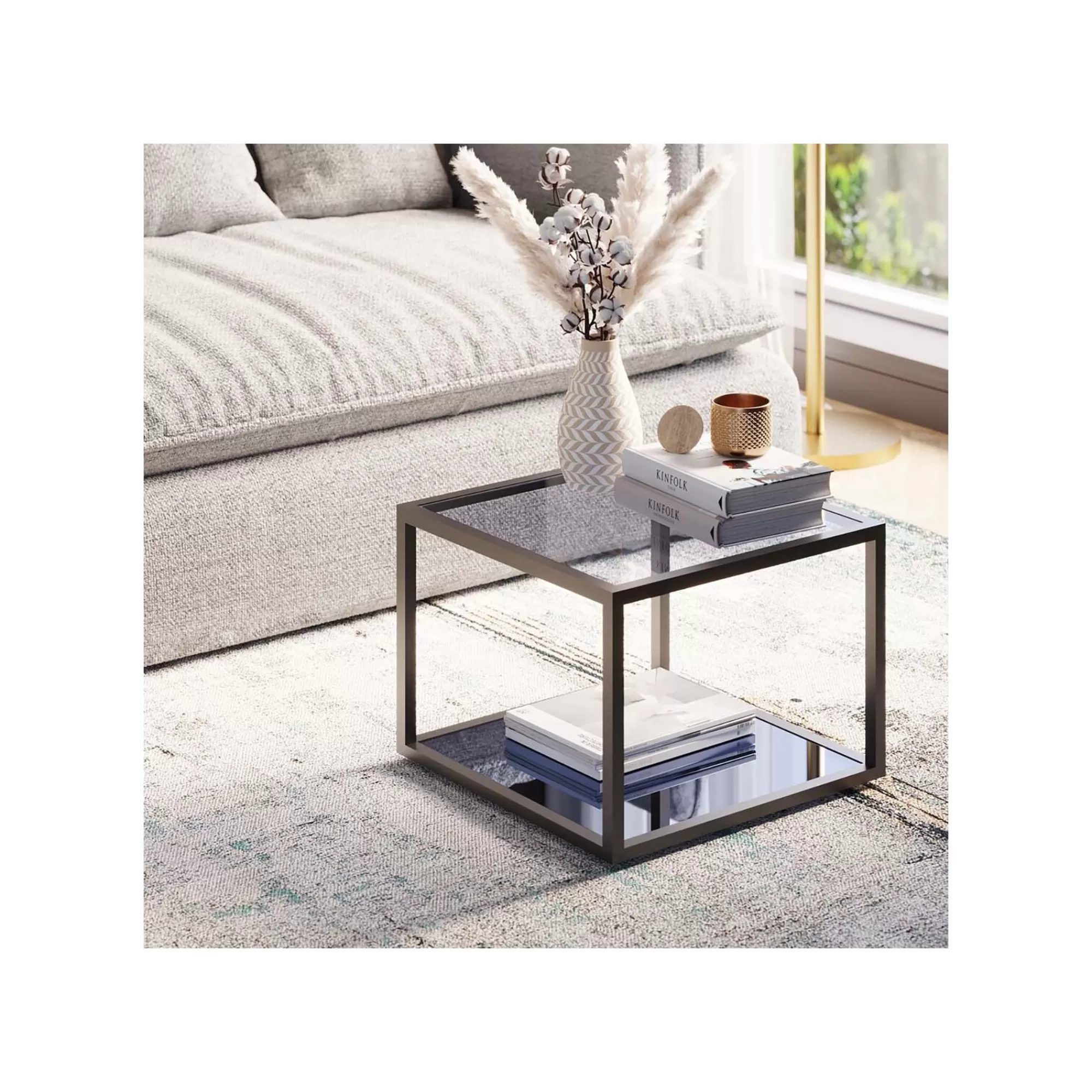 KARE Design Table D'appoint Quadro Noire 50x50cm ^ Table D'Appoint & De Chevet