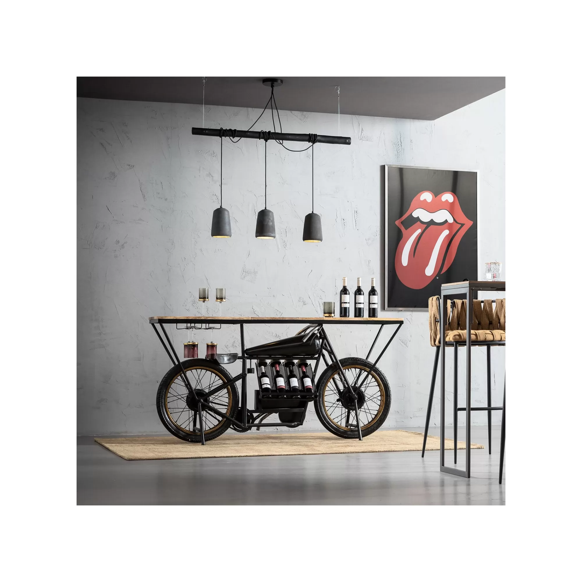 KARE Design Table De Bar Moto Noire ^ Bar & Tabouret De Bar