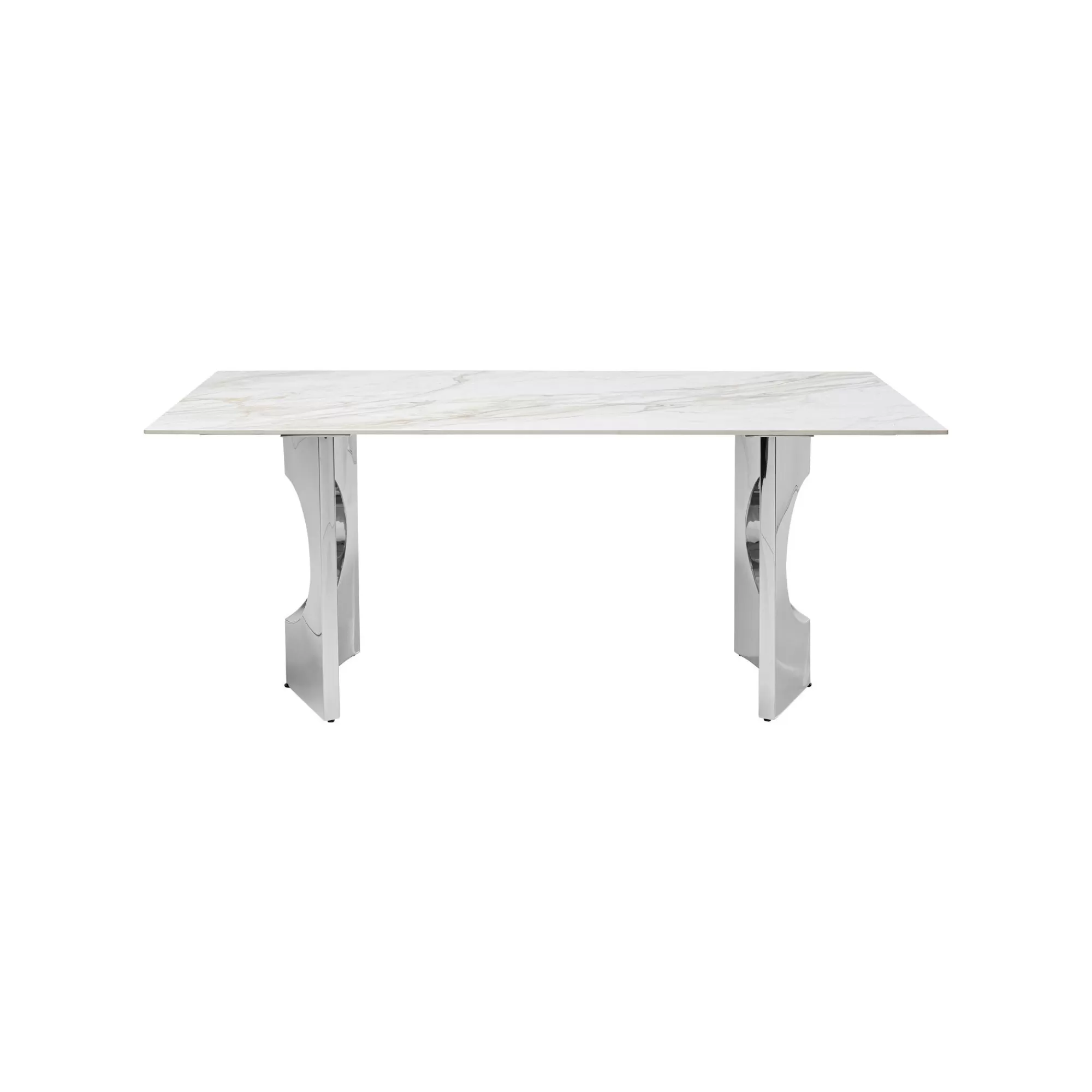 KARE Design Table Eternity Oho Blanche Et Chromée 180x90cm ^ Table