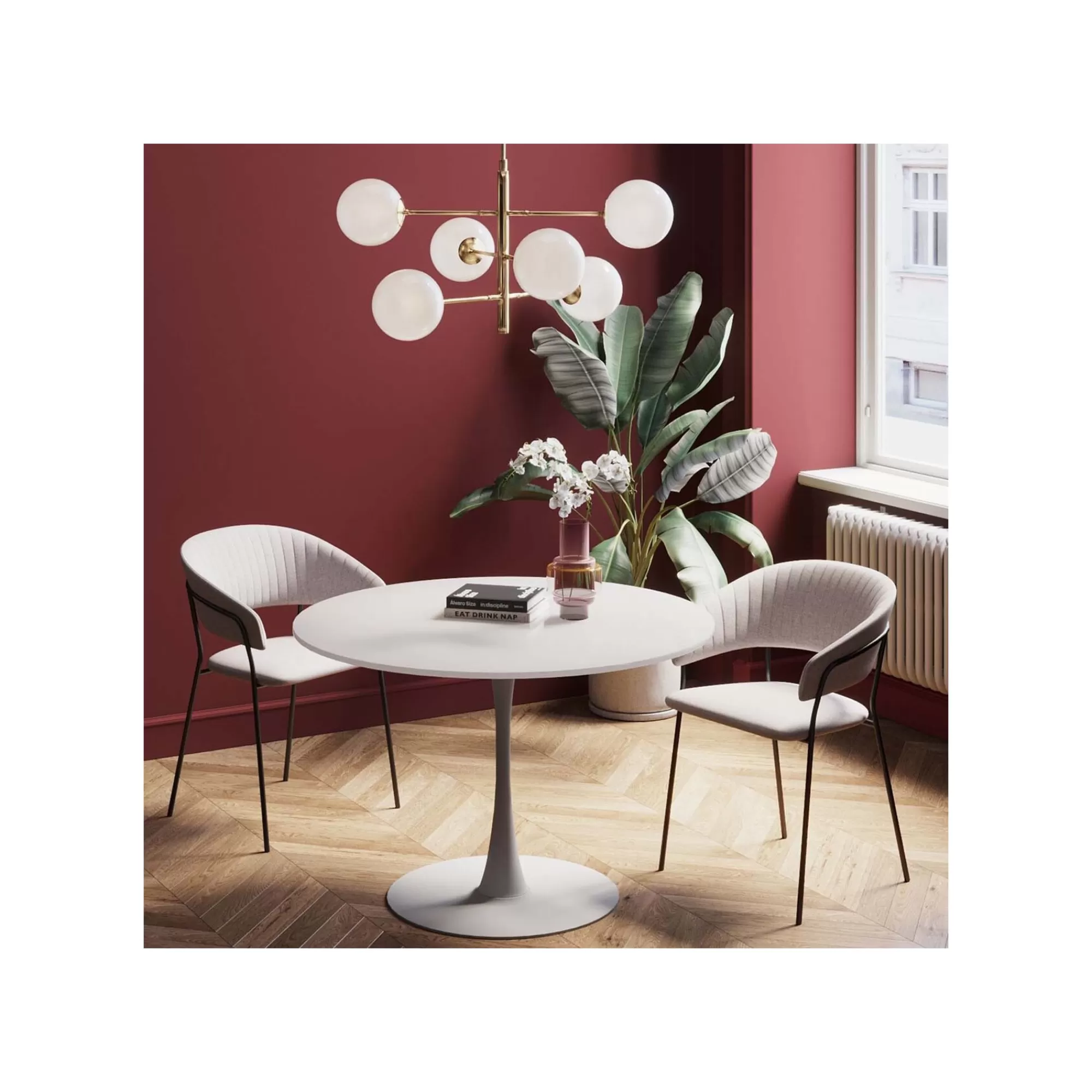 KARE Design Table Schickeria 110cm Blanche ^ Table