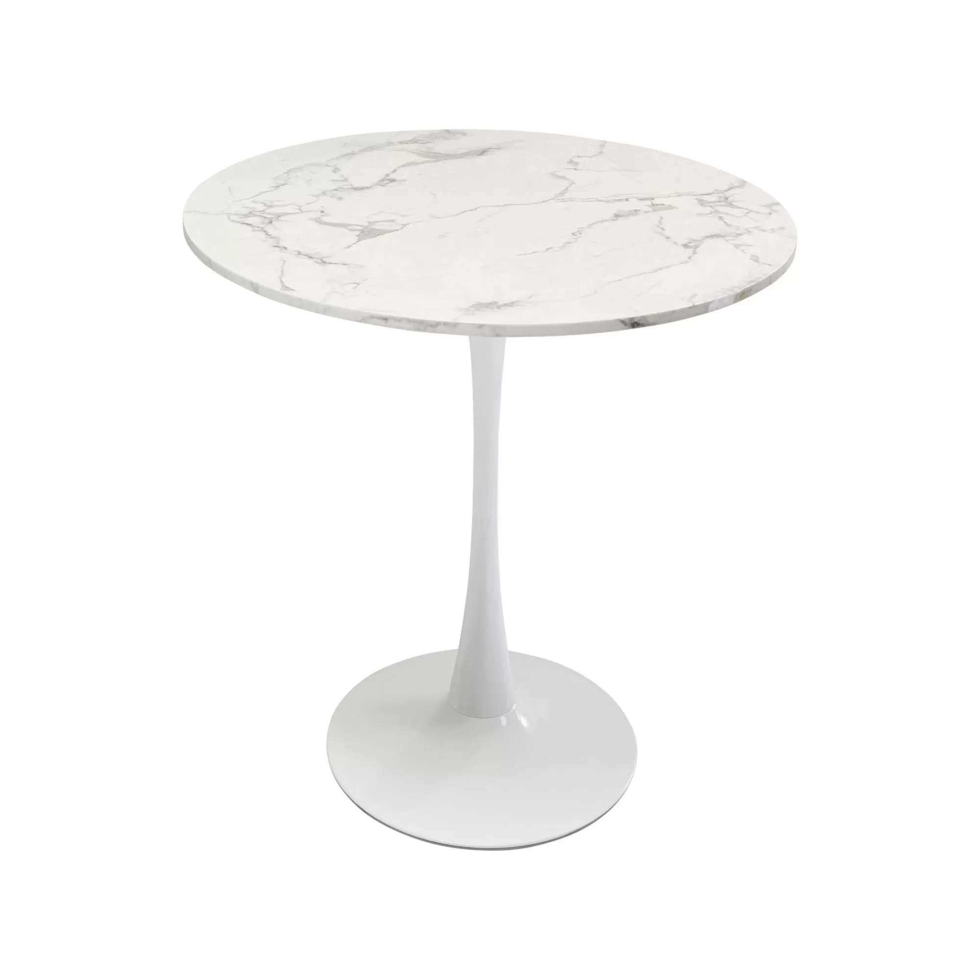 KARE Design Table Schickeria 80cm Effet Marbre Blanc ^ Table