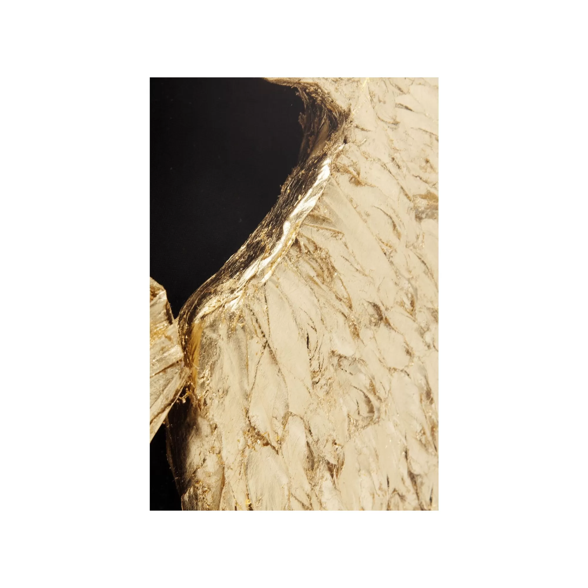 KARE Design Tableau 3D Ailes Noires Et Dorées 120x120cm ^ Tableau