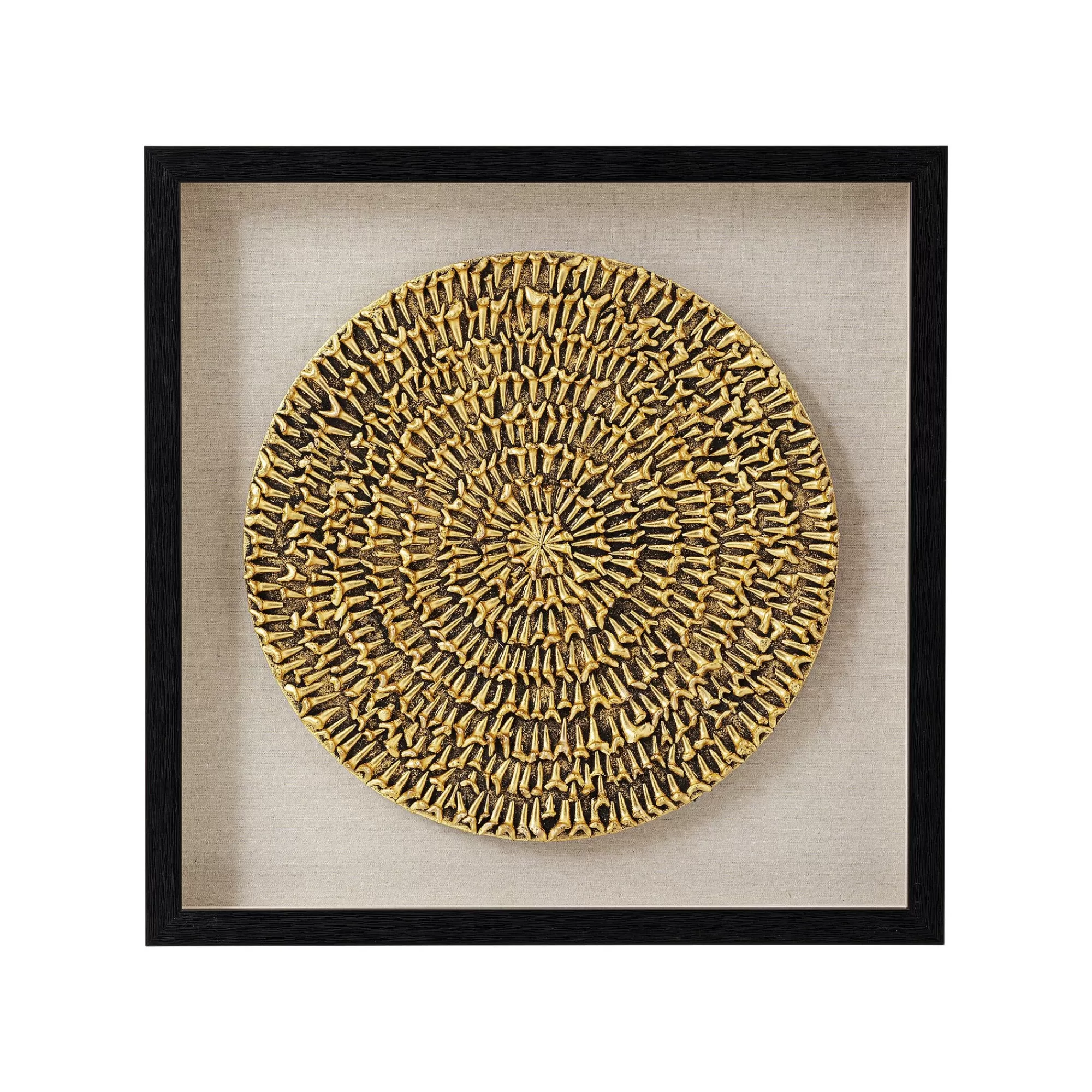 KARE Design Tableau 3D Chain Circle Doré 60x60cm ^ Tableau