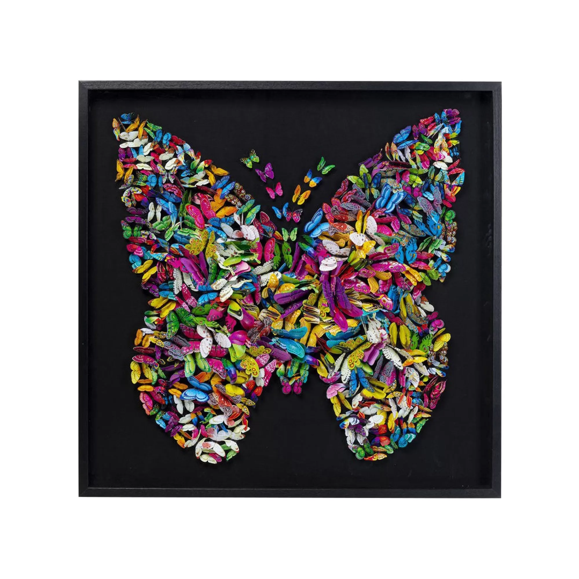 KARE Design Tableau 3D Papillons 120x120cm ^ Tableau