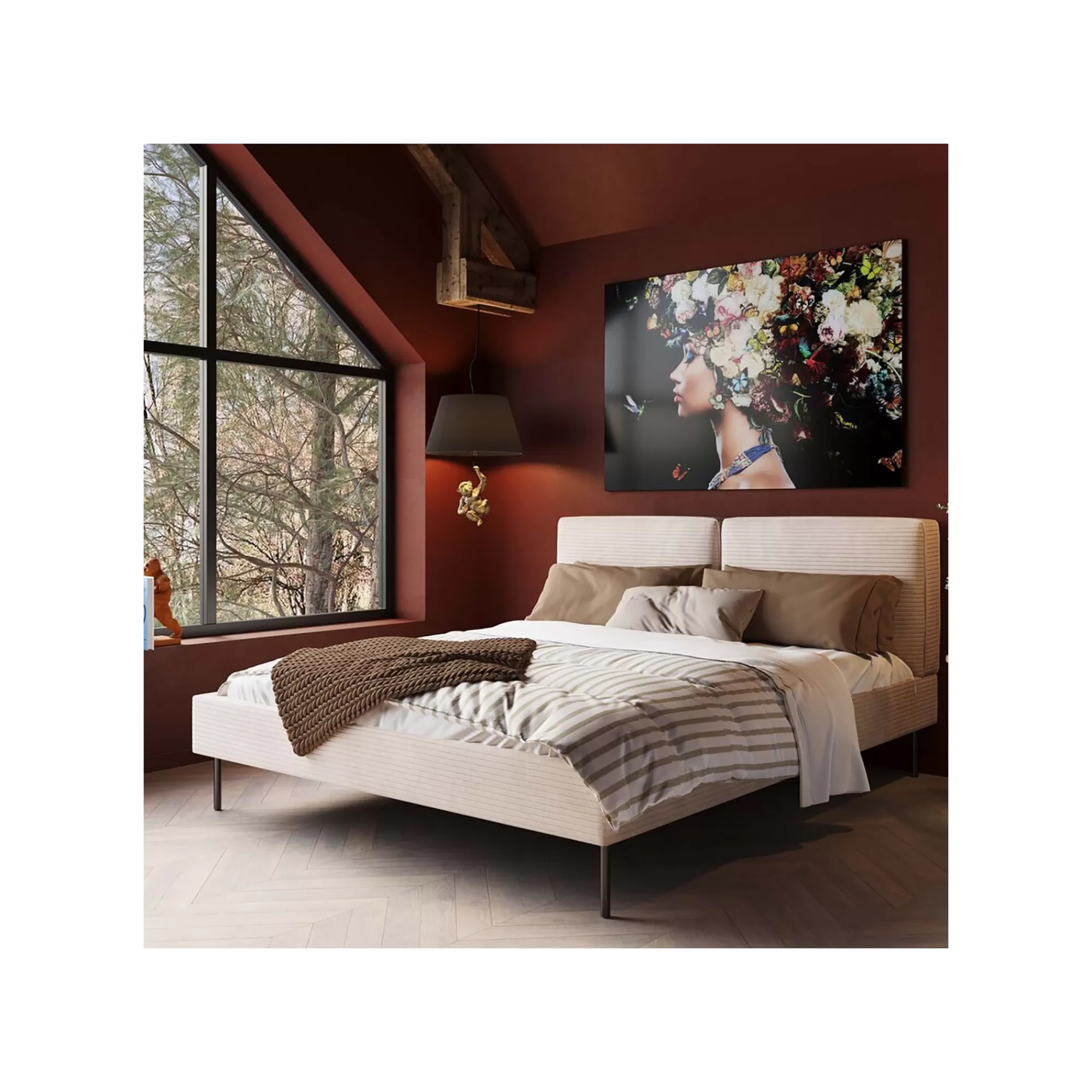 KARE Design Tableau En Verre Femme Fleurs Papillons Gauche 150x100cm ^ Tableau