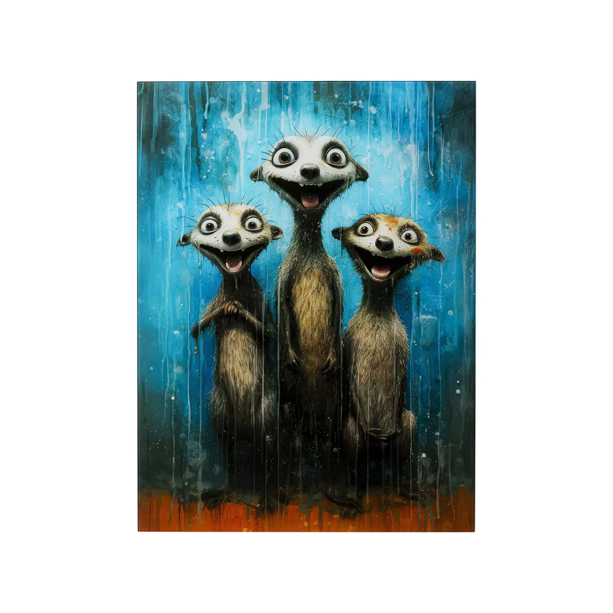 KARE Design Tableau En Verre Suricates 60x80cm ^ Tableau